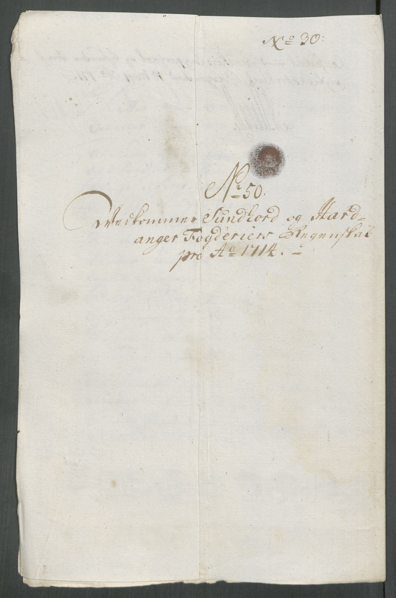 Rentekammeret inntil 1814, Reviderte regnskaper, Fogderegnskap, AV/RA-EA-4092/R48/L2990: Fogderegnskap Sunnhordland og Hardanger, 1714, p. 318