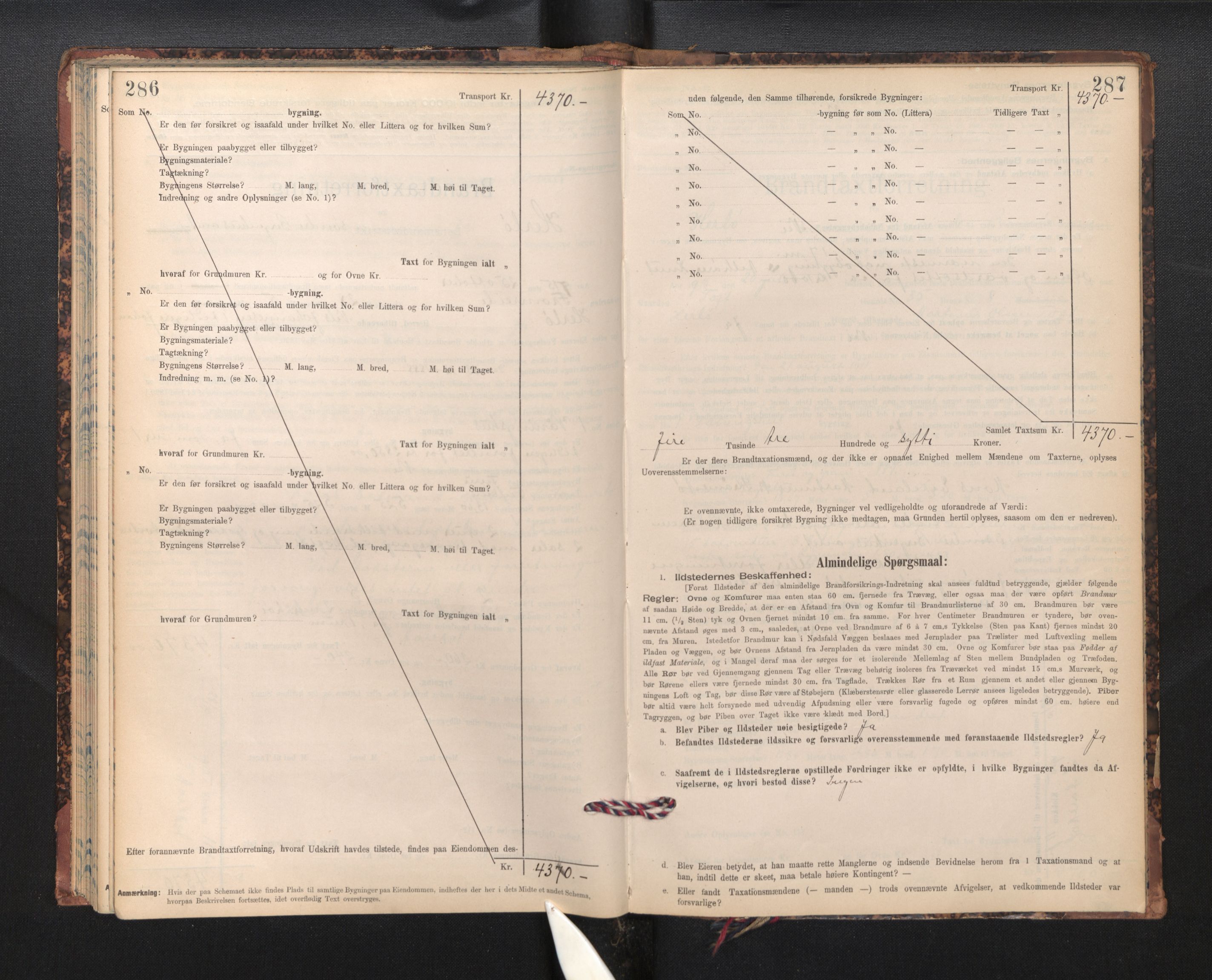 Lensmannen i Herdla, SAB/A-32901/0012/L0003:  Branntakstprotokoll skjematakst, 1897-1916, p. 286-287