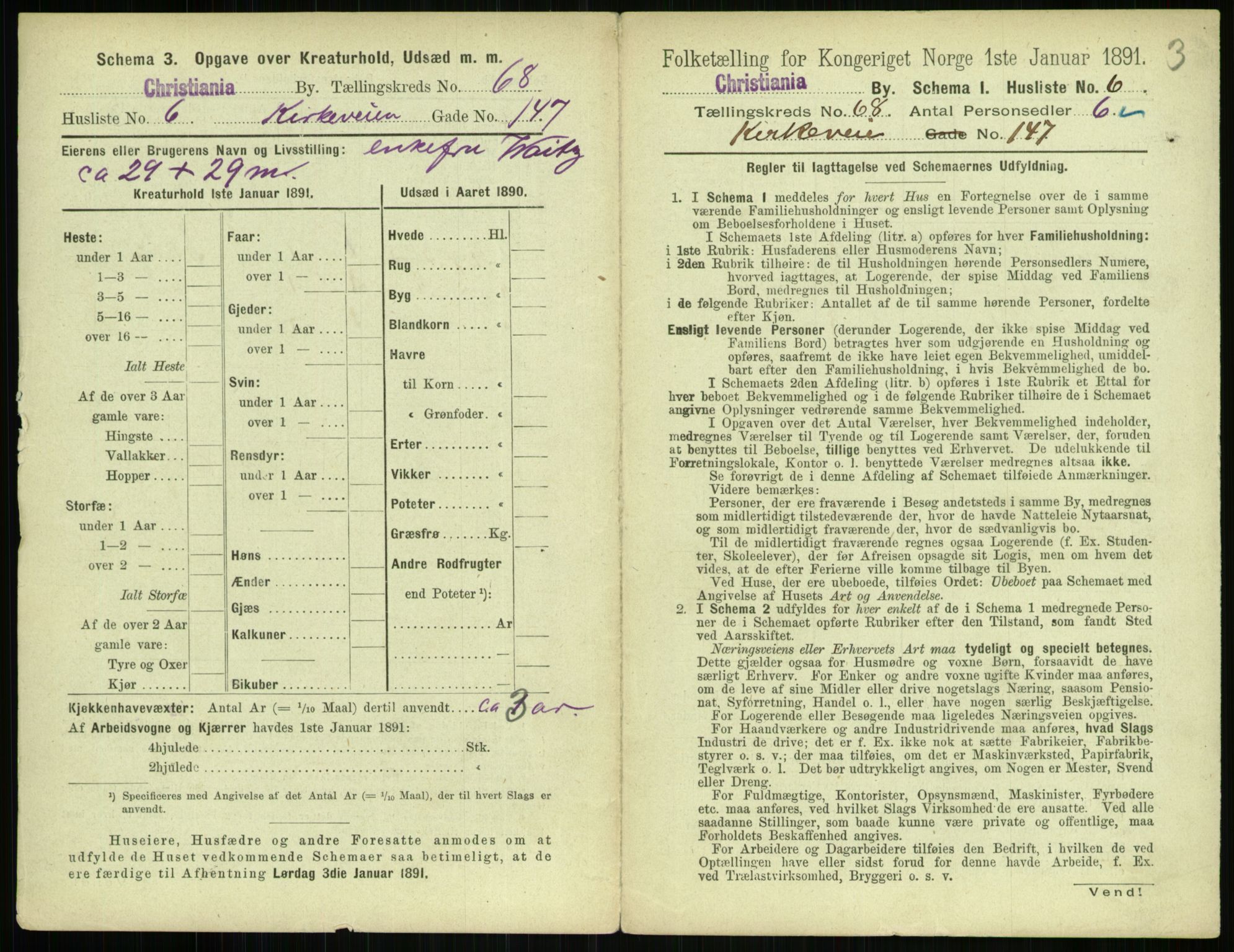 RA, 1891 census for 0301 Kristiania, 1891, p. 37374