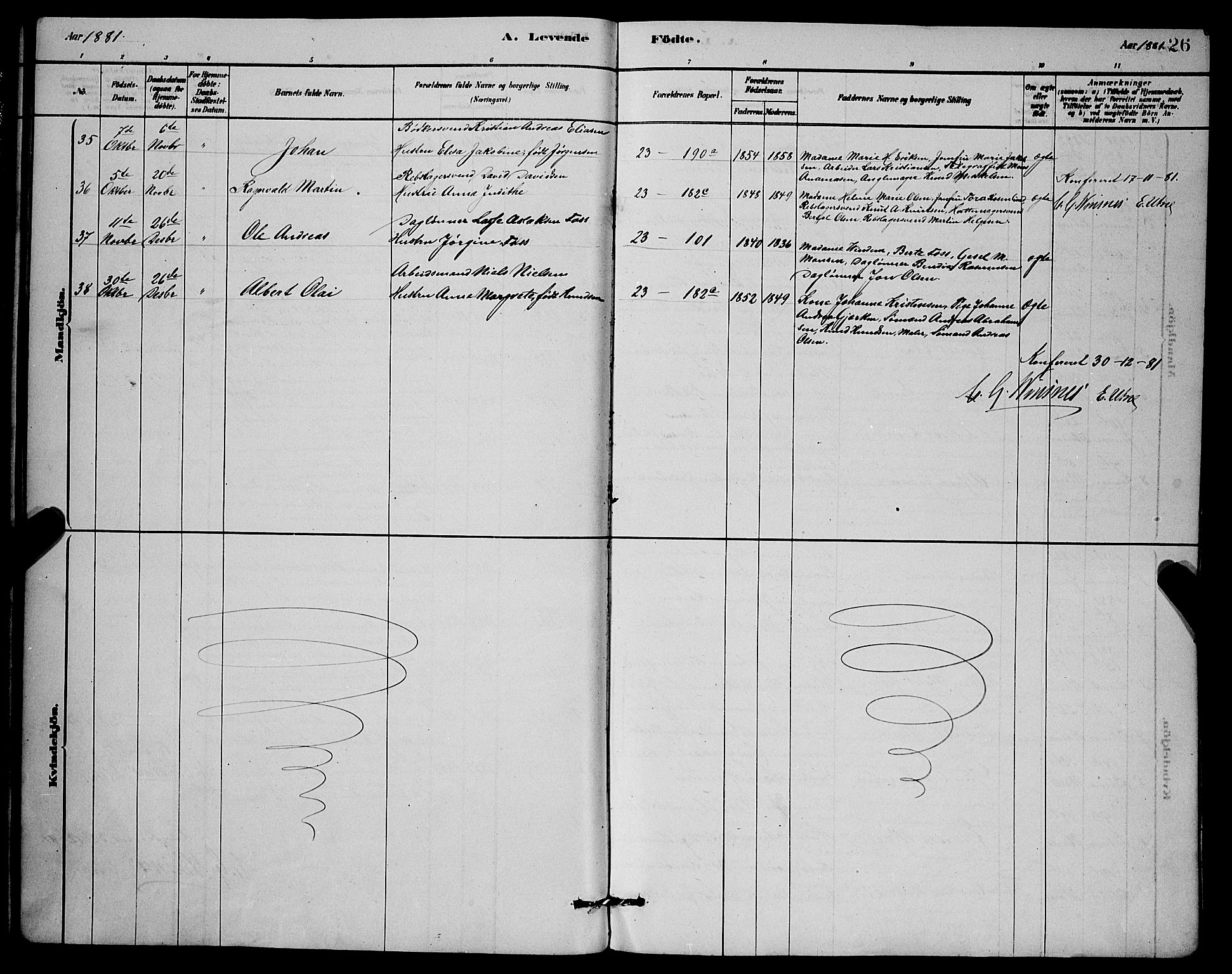 Mariakirken Sokneprestembete, AV/SAB-A-76901/H/Hab/L0004: Parish register (copy) no. A 4, 1878-1892, p. 26