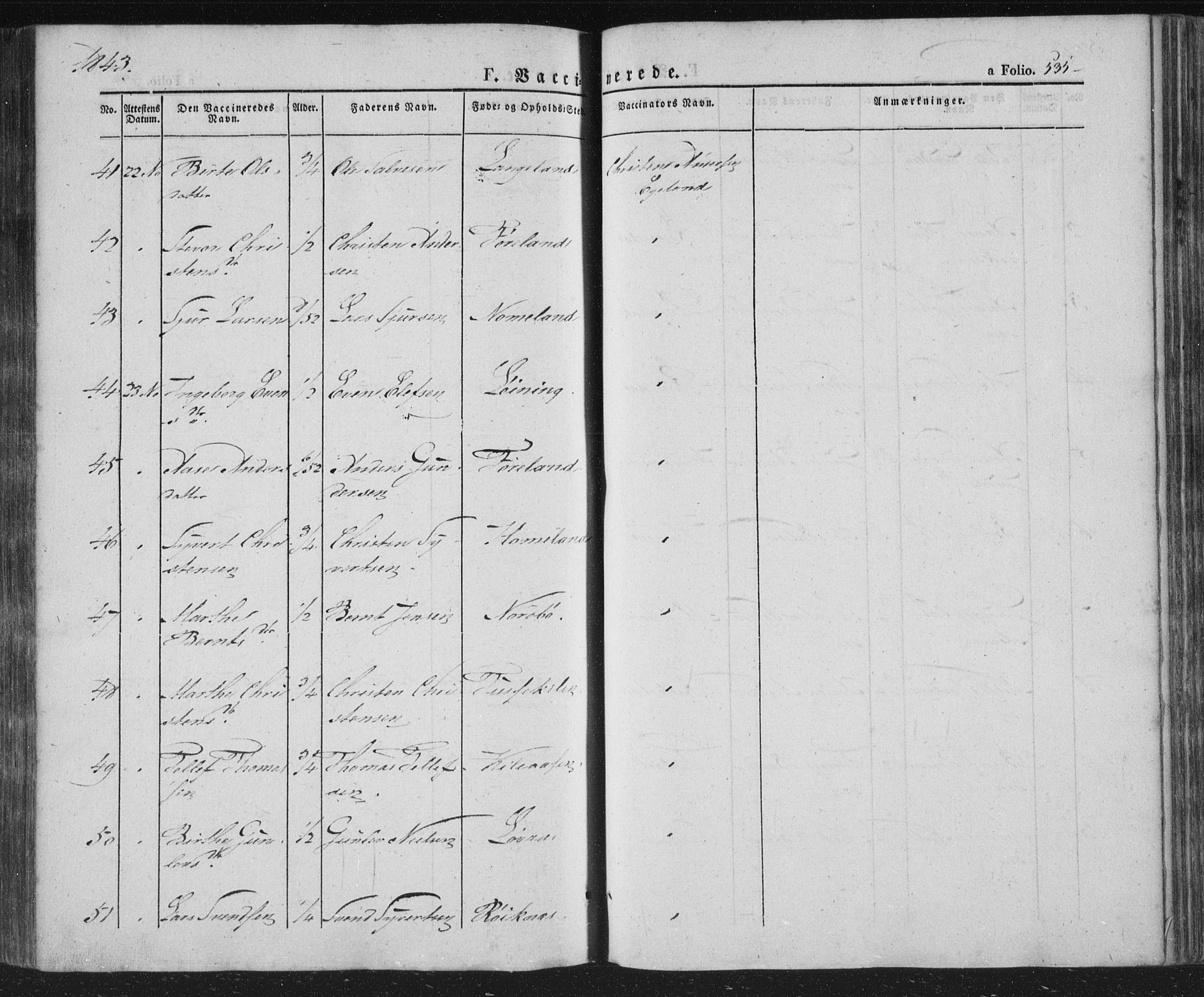 Vennesla sokneprestkontor, AV/SAK-1111-0045/Fa/Fac/L0004: Parish register (official) no. A 4, 1834-1855, p. 535