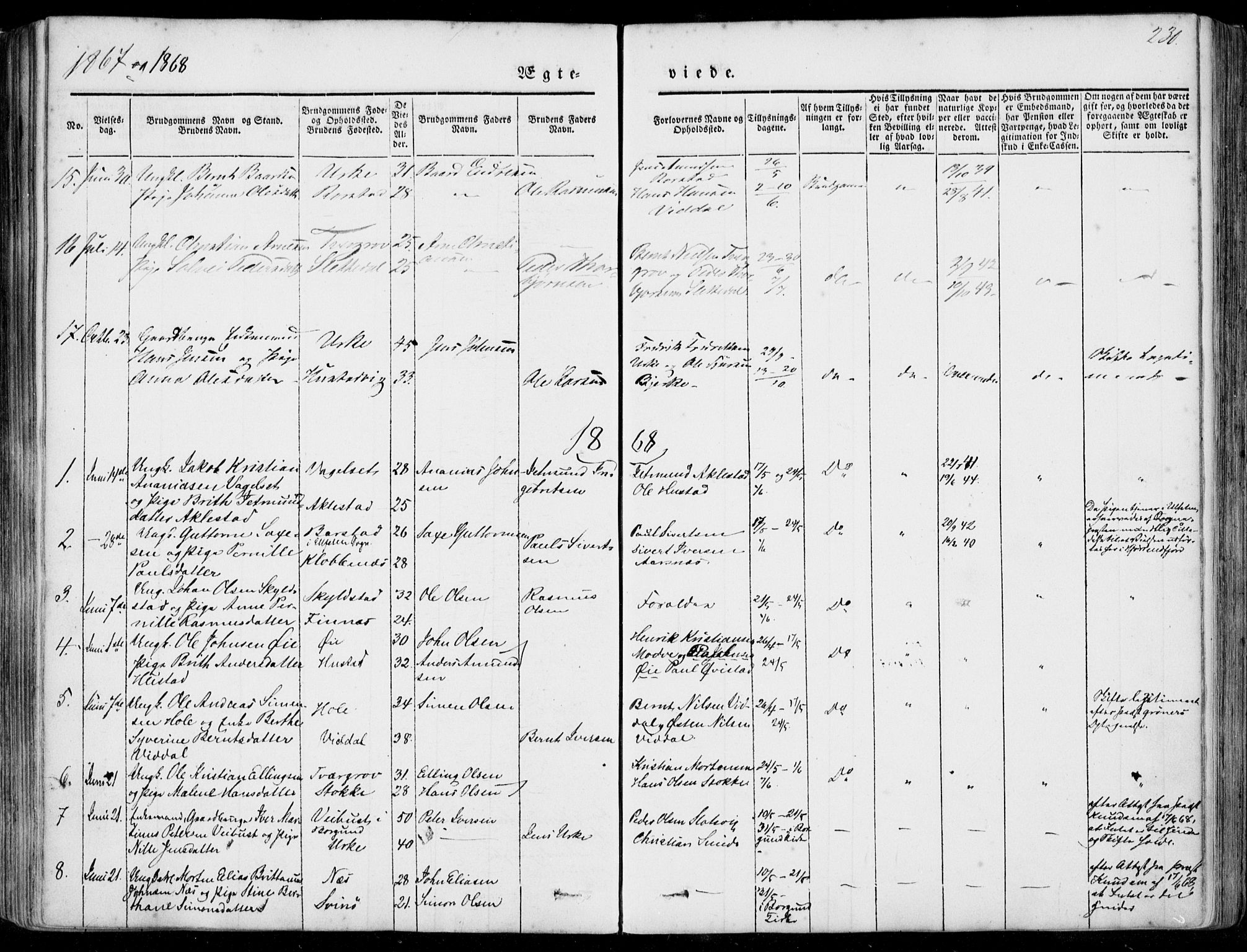 Ministerialprotokoller, klokkerbøker og fødselsregistre - Møre og Romsdal, AV/SAT-A-1454/515/L0209: Parish register (official) no. 515A05, 1847-1868, p. 230