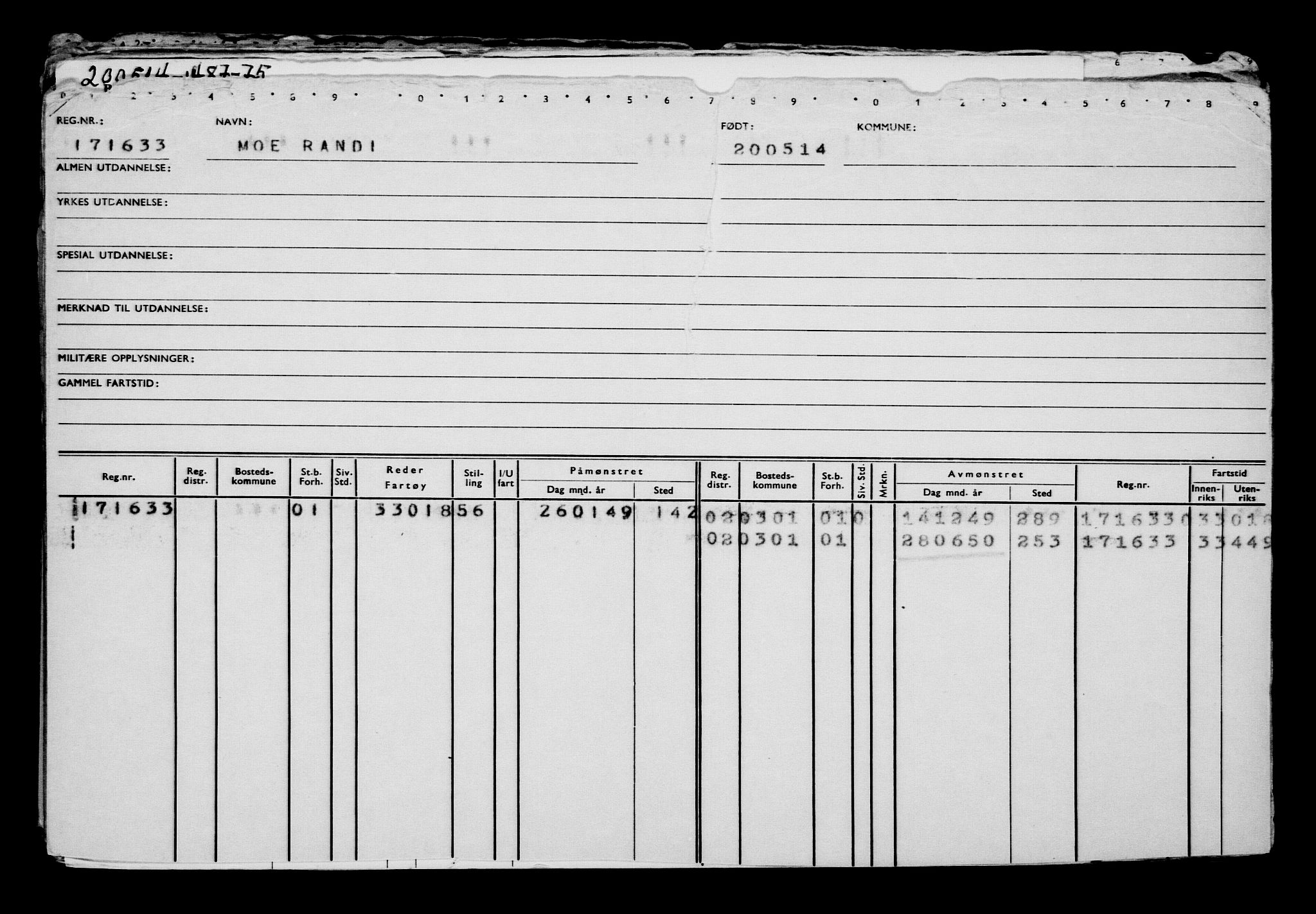 Direktoratet for sjømenn, AV/RA-S-3545/G/Gb/L0121: Hovedkort, 1914, p. 82