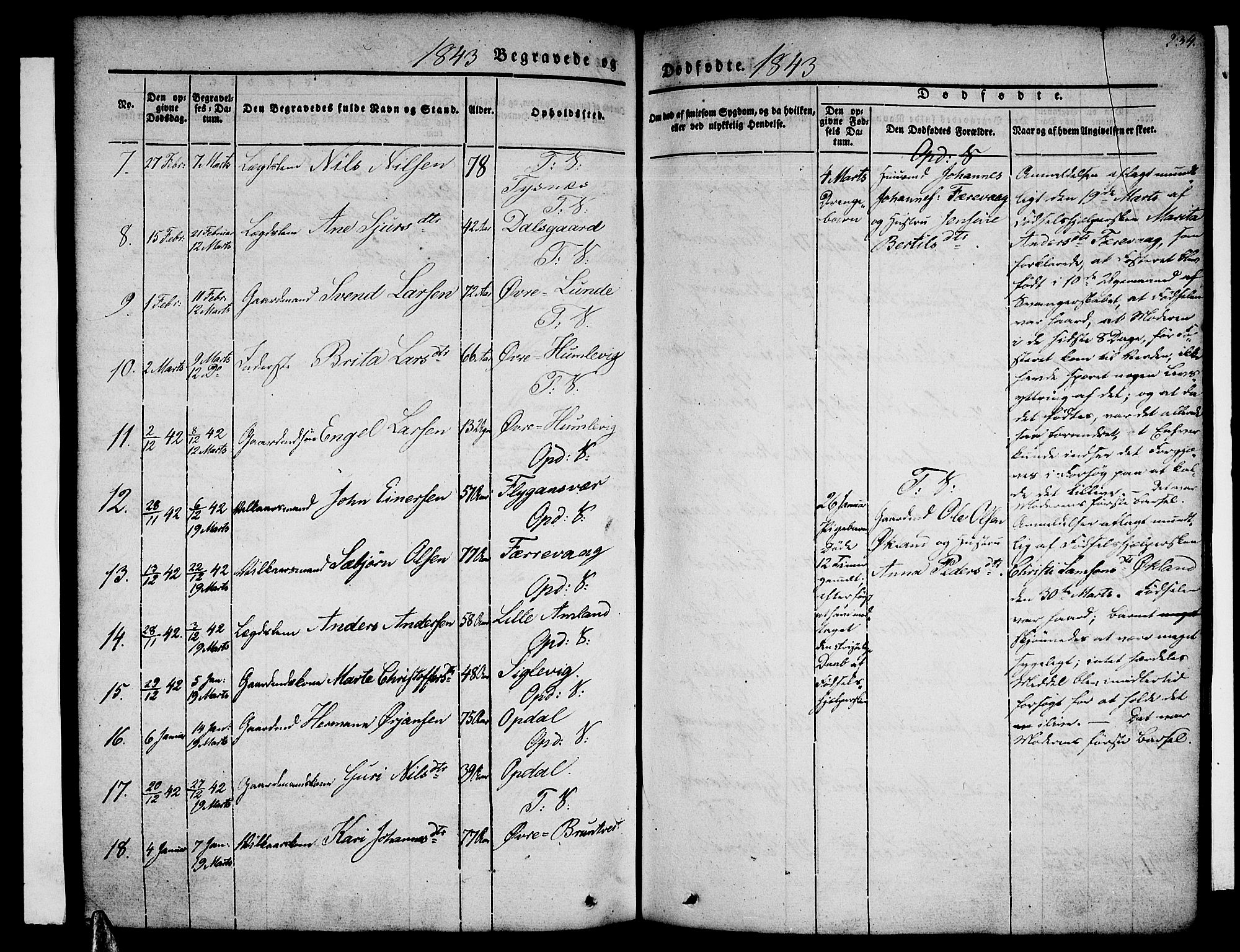 Tysnes sokneprestembete, AV/SAB-A-78601/H/Haa: Parish register (official) no. A 9, 1837-1848, p. 234