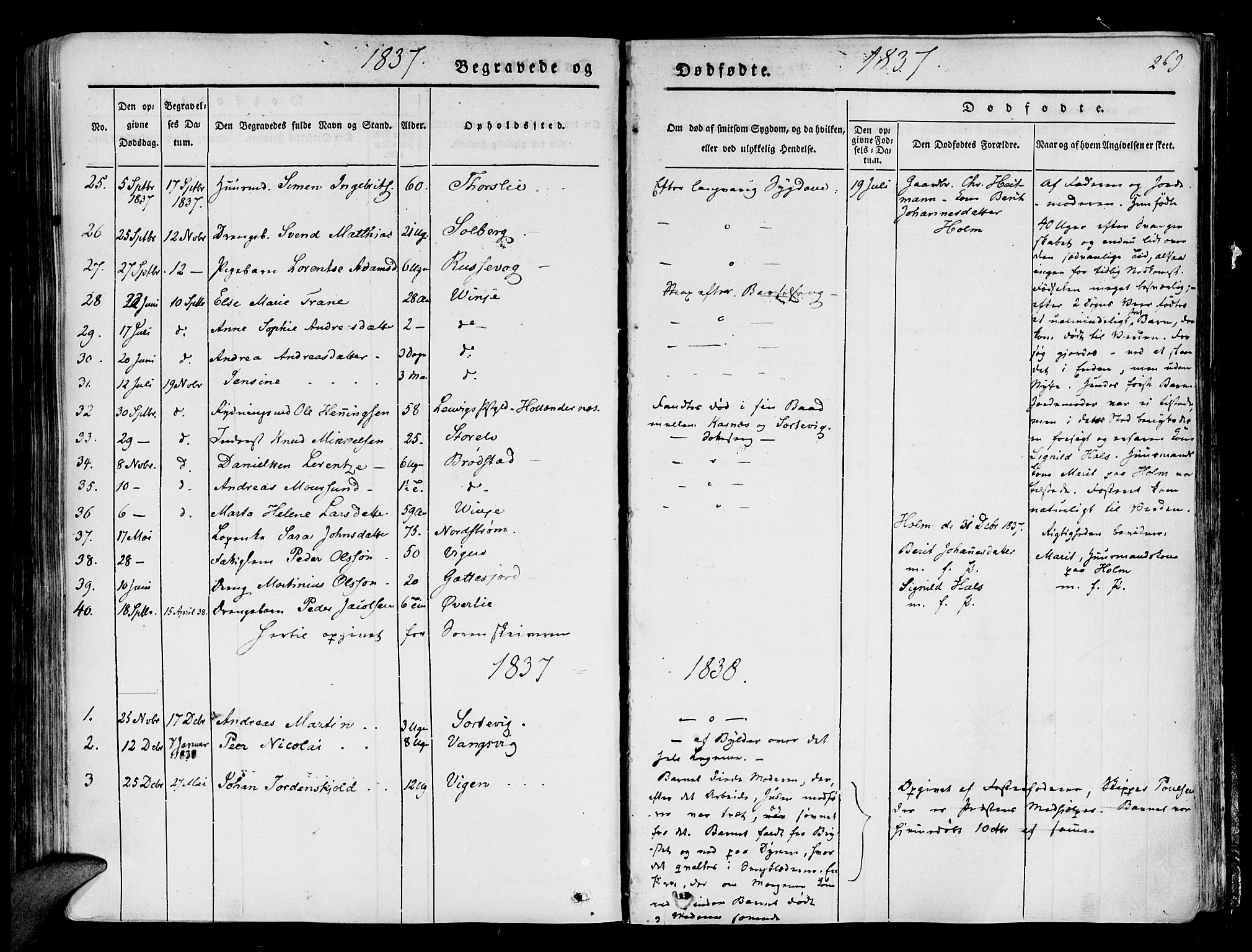 Tranøy sokneprestkontor, SATØ/S-1313/I/Ia/Iaa/L0005kirke: Parish register (official) no. 5, 1829-1844, p. 269