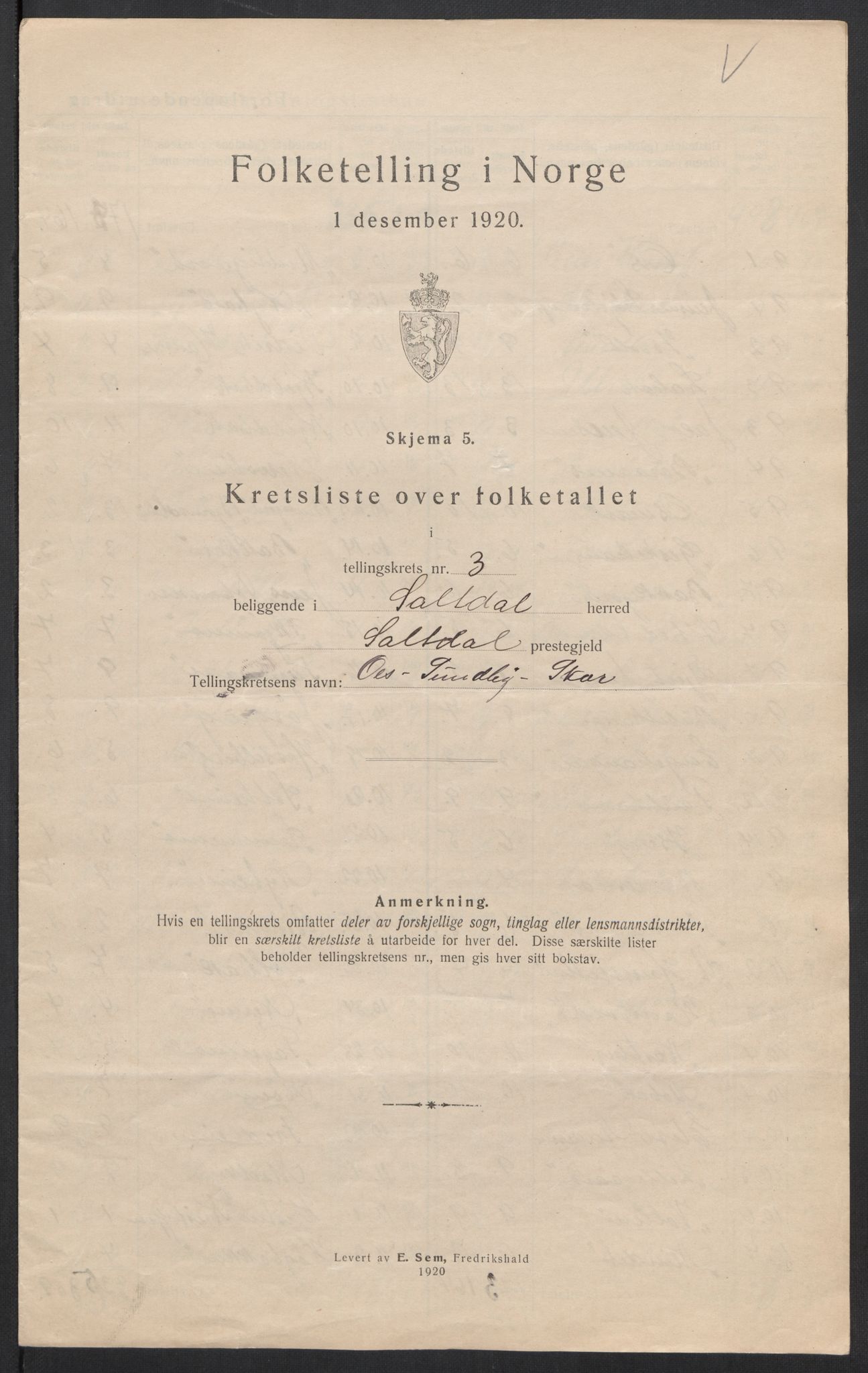 SAT, 1920 census for Saltdal, 1920, p. 35