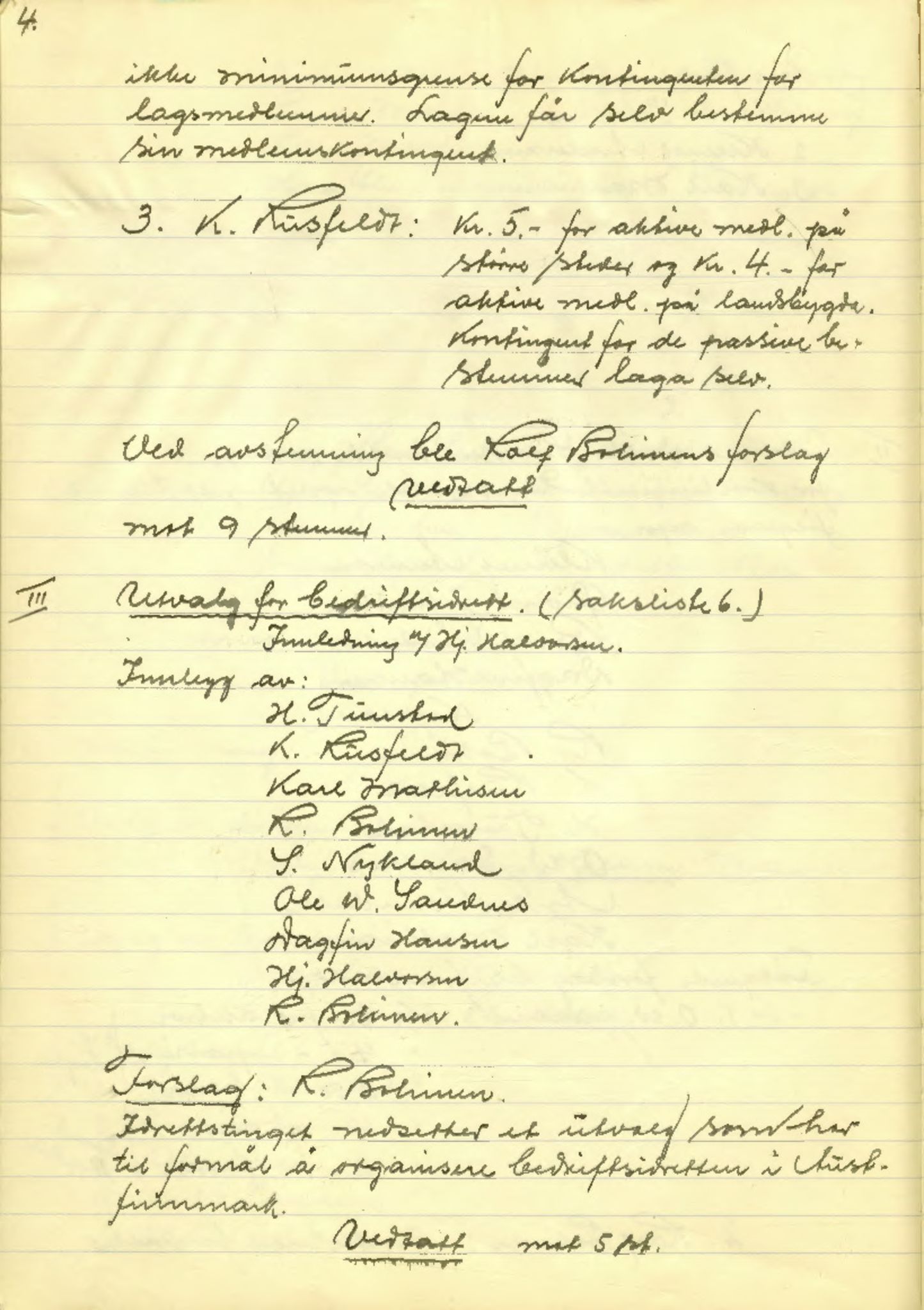 Aust-Finnmark Idrettskrets , FMFB/A-1041/A/L0002: Møteprotokoll for  styre, ting og arbeidsutvalg, 1951-1954, p. 6