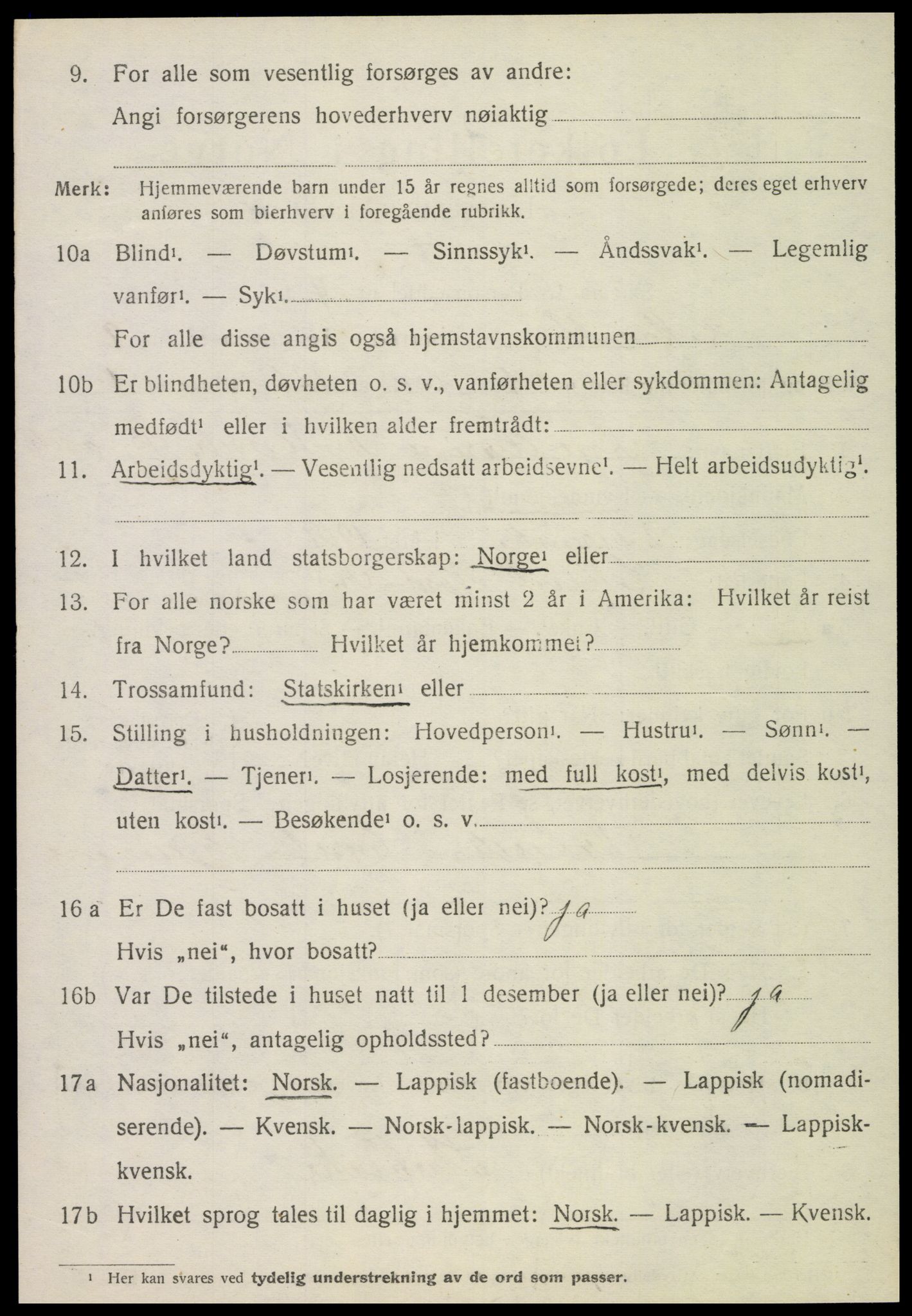 SAT, 1920 census for Leksvik, 1920, p. 6875