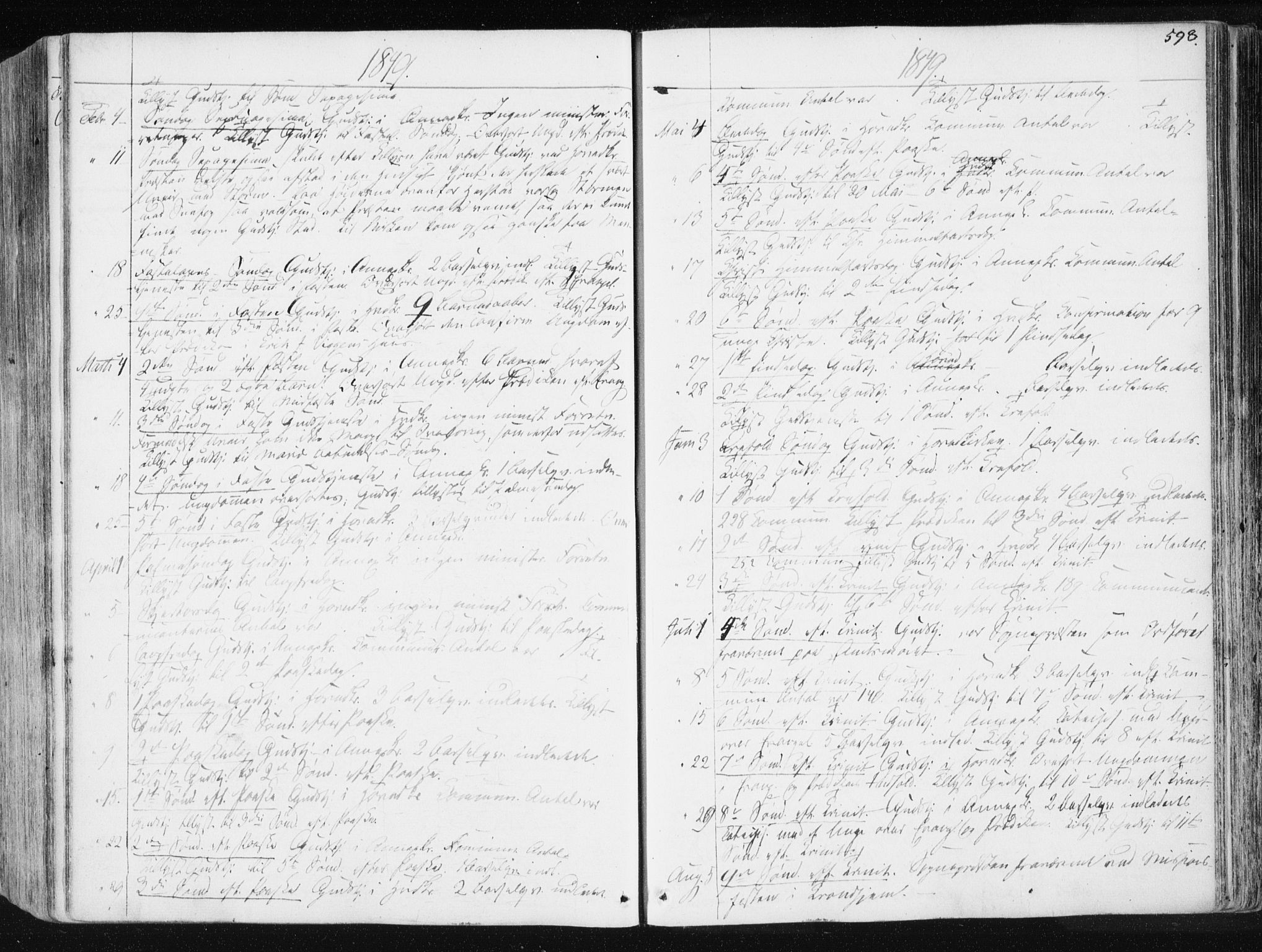 Ministerialprotokoller, klokkerbøker og fødselsregistre - Sør-Trøndelag, SAT/A-1456/665/L0771: Parish register (official) no. 665A06, 1830-1856, p. 598
