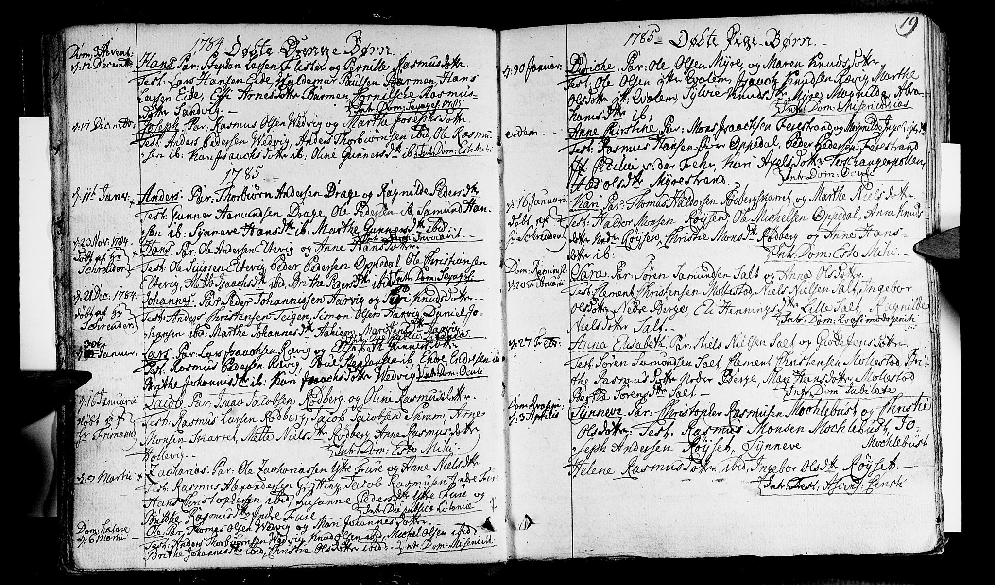 Selje sokneprestembete, SAB/A-99938/H/Ha/Haa/Haaa: Parish register (official) no. A 6, 1782-1806, p. 19