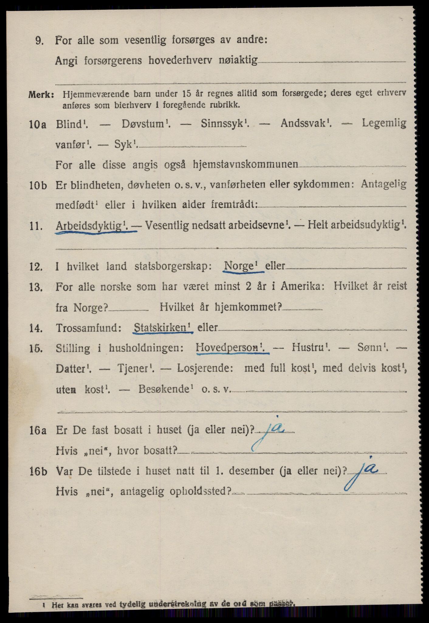 SAT, 1920 census for Frei, 1920, p. 2538