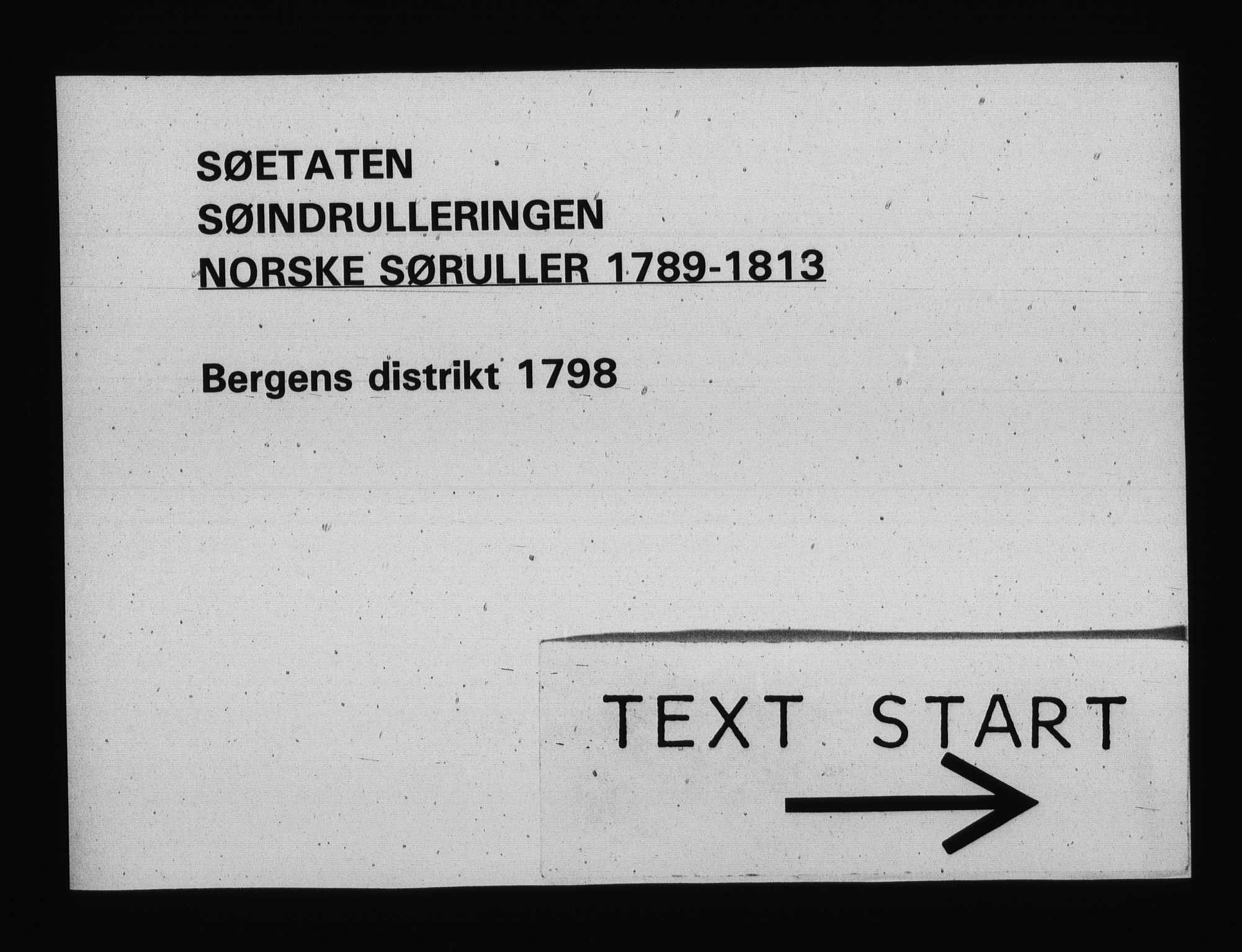 Sjøetaten, RA/EA-3110/F/L0227: Bergen distrikt, bind 1, 1798