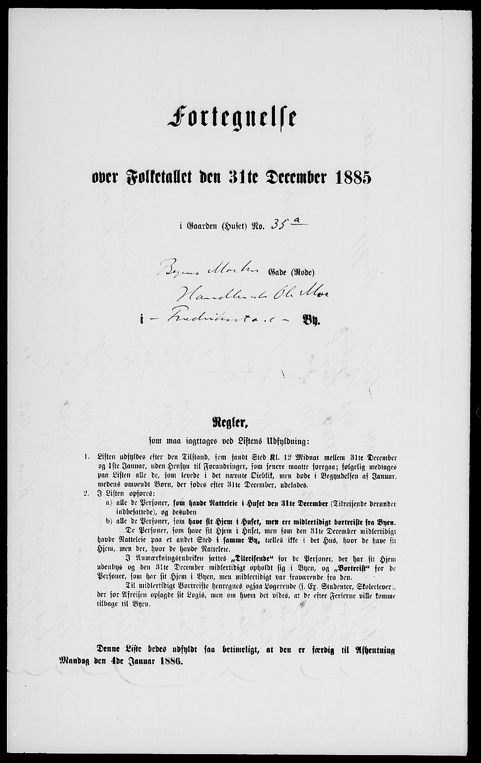 RA, 1885 census for 0103 Fredrikstad, 1885, p. 1919