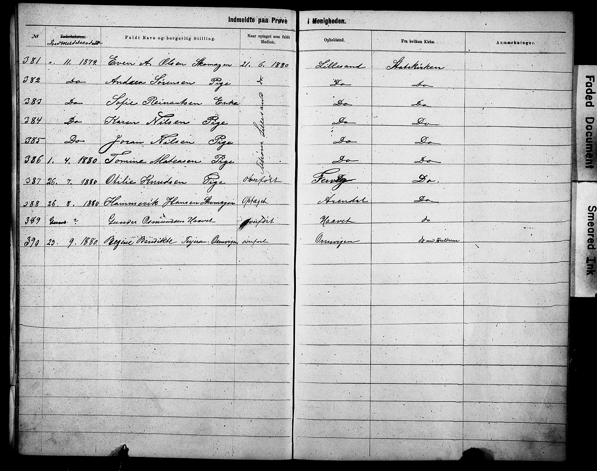 Metodistmenigheten, Arendal, AV/SAK-1292-0011/F/Fa/L0002: Dissenter register no. F-3, 1867-1884