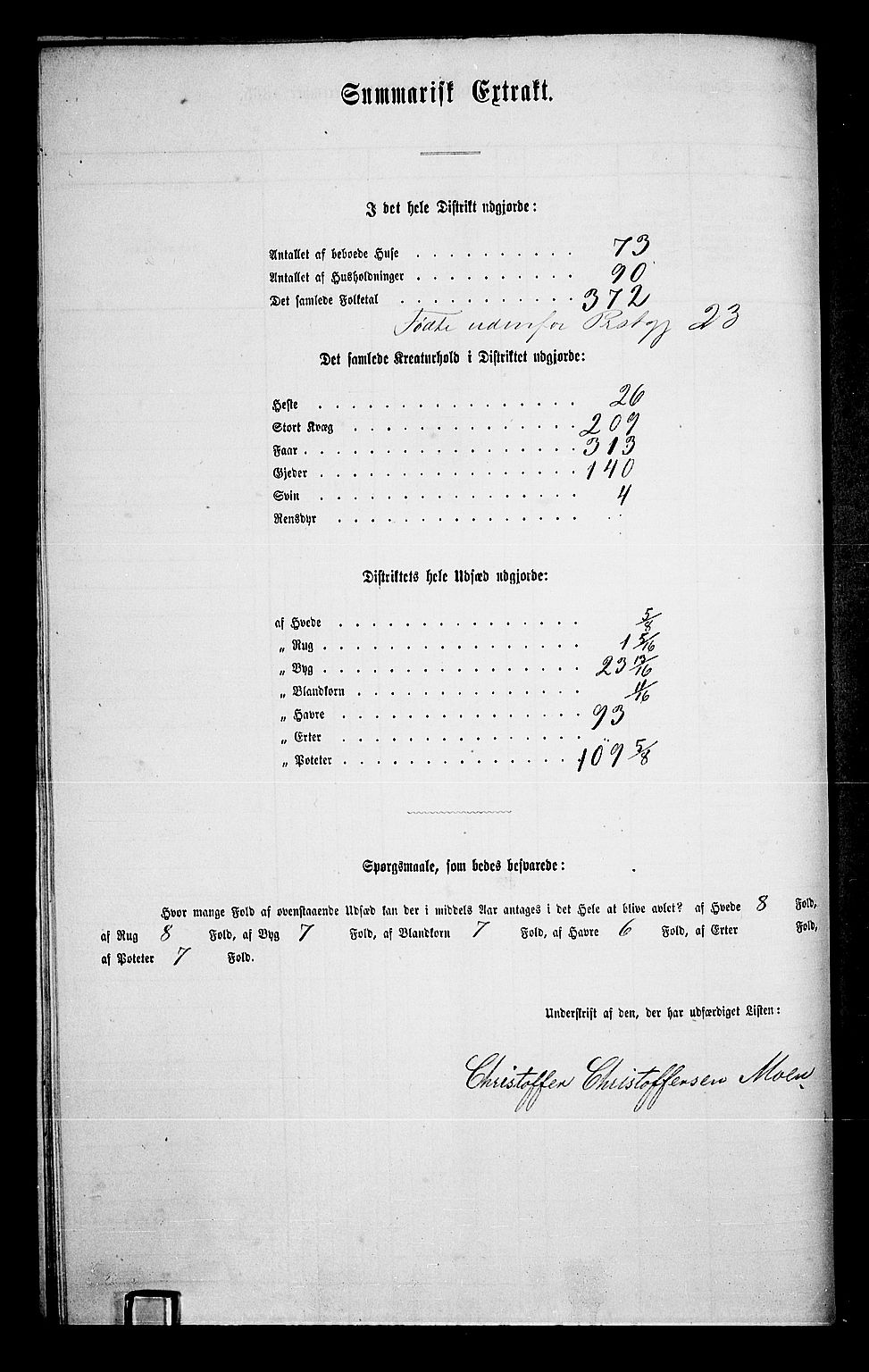 RA, 1865 census for Flesberg, 1865, p. 52