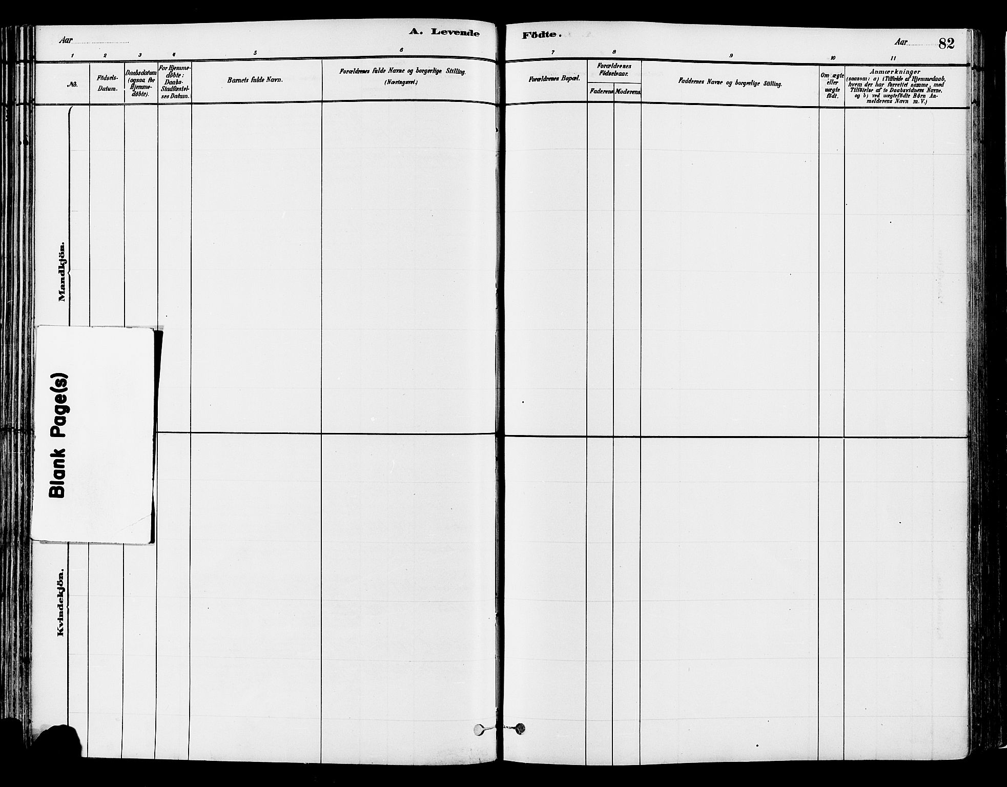 Gran prestekontor, SAH/PREST-112/H/Ha/Haa/L0014: Parish register (official) no. 14, 1880-1889, p. 82