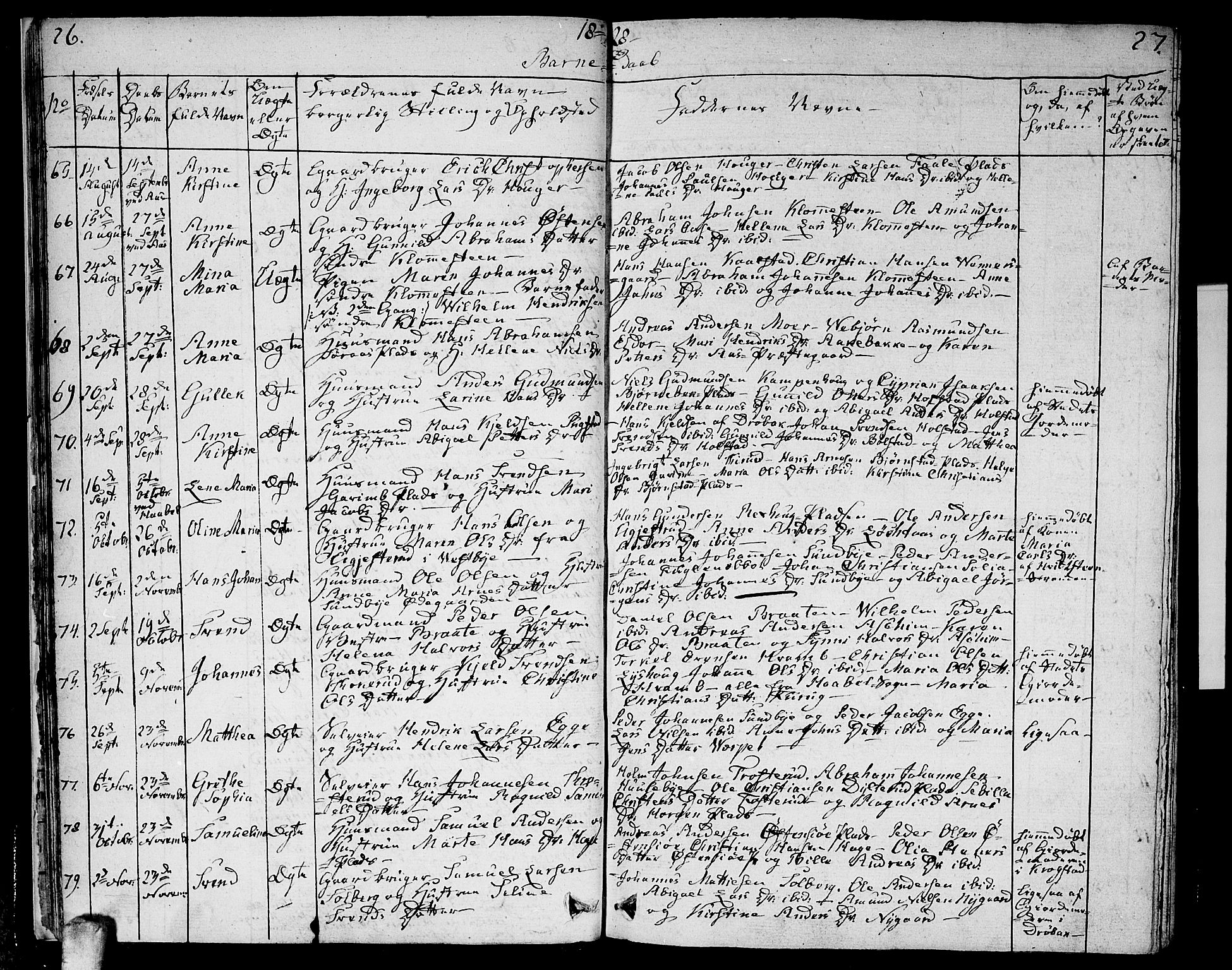 Ås prestekontor Kirkebøker, AV/SAO-A-10894/F/Fa/L0005: Parish register (official) no. I 5, 1827-1840, p. 26-27