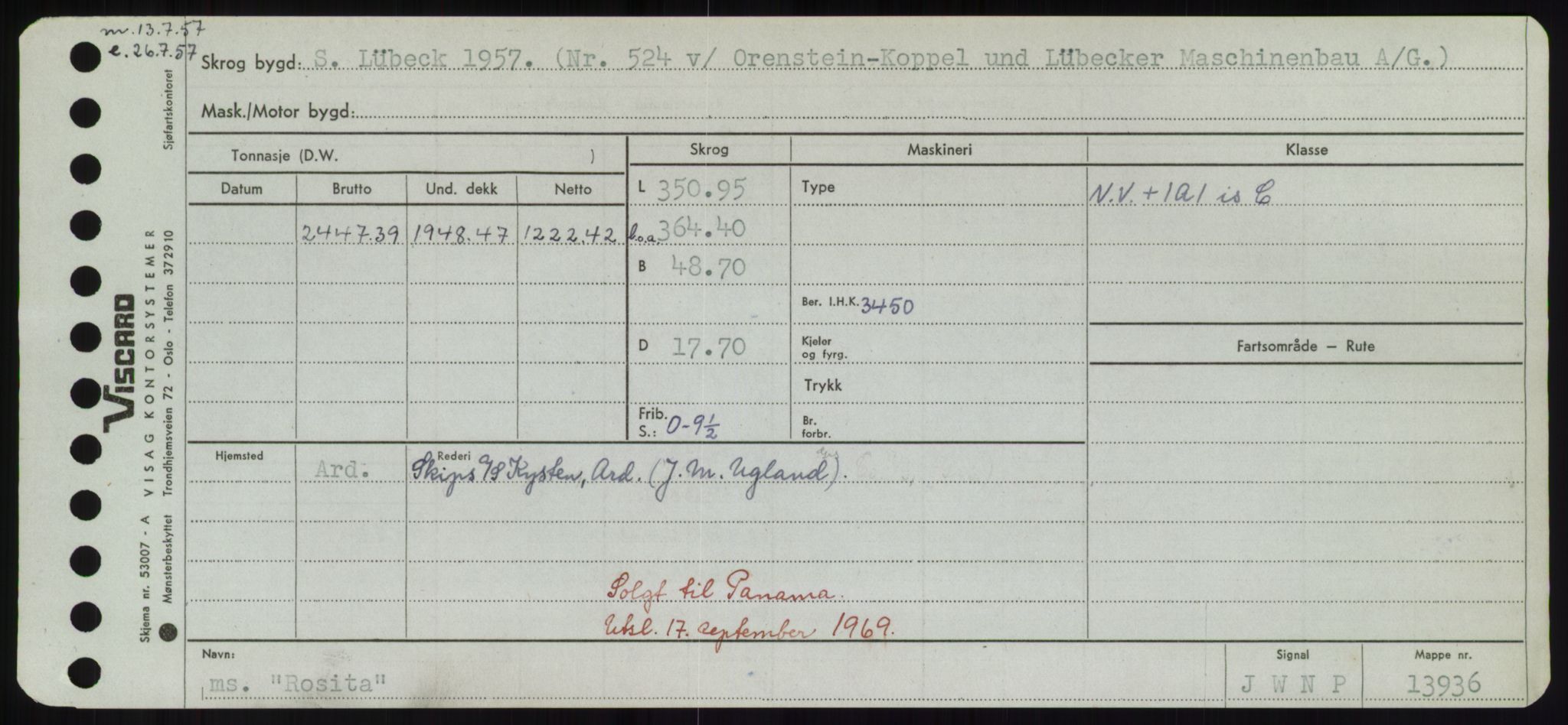 Sjøfartsdirektoratet med forløpere, Skipsmålingen, RA/S-1627/H/Hd/L0031: Fartøy, Rju-Sam, p. 177