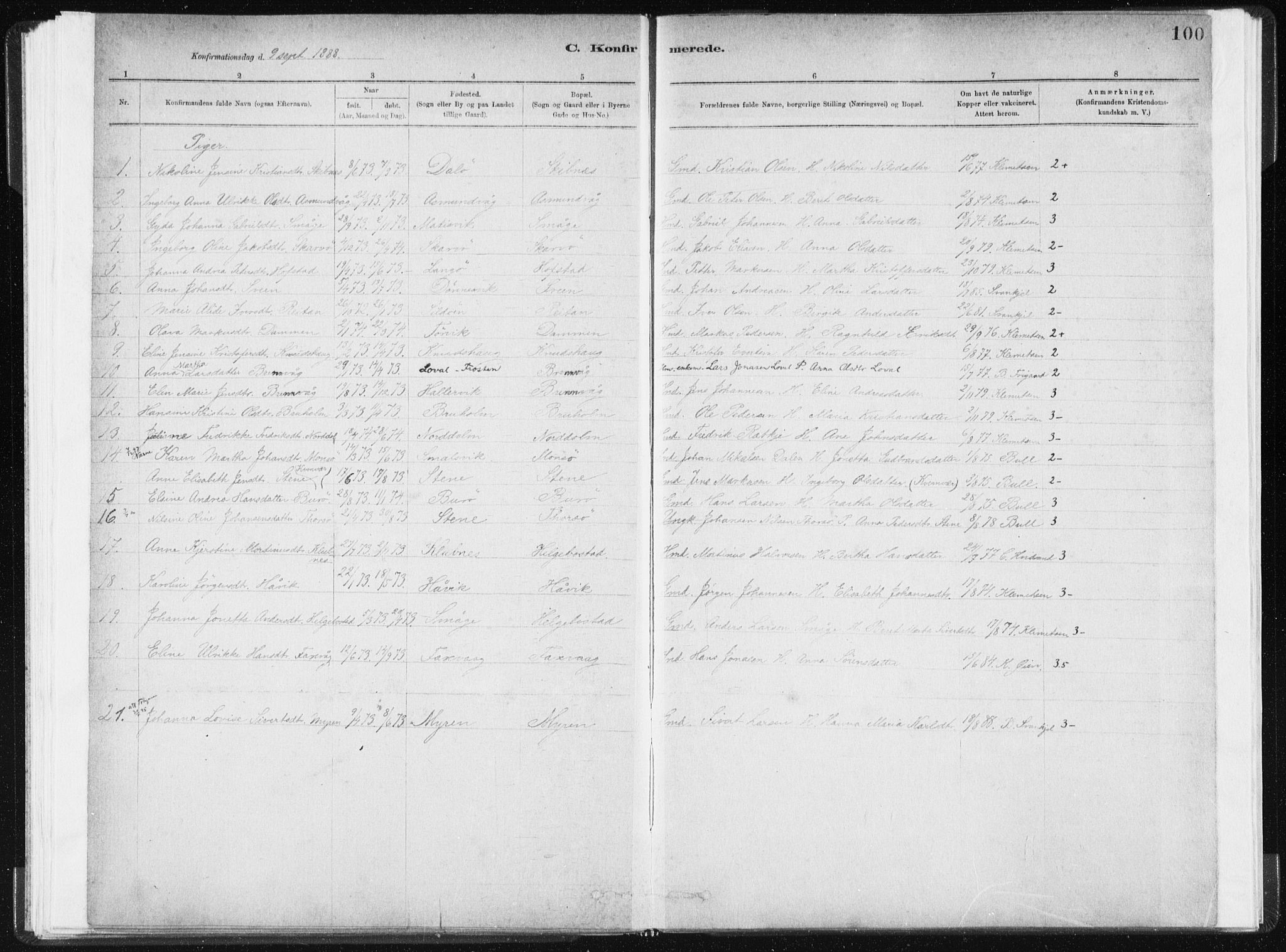 Ministerialprotokoller, klokkerbøker og fødselsregistre - Sør-Trøndelag, SAT/A-1456/634/L0533: Parish register (official) no. 634A09, 1882-1901, p. 100