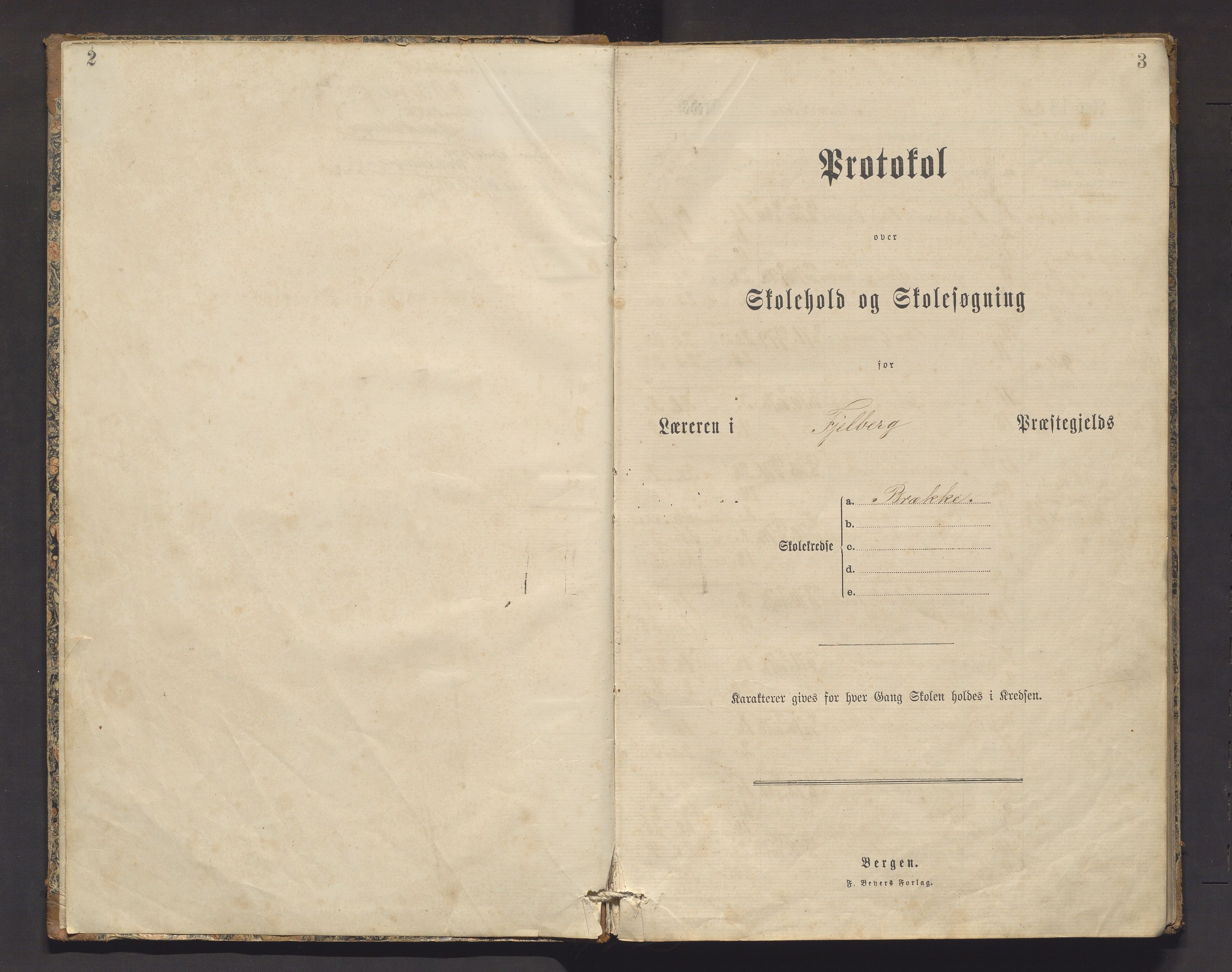 Fjelberg kommune. Barneskulane, IKAH/1213-231/F/Fa/L0007: Skuleprotokoll for Brekke og Aksdal krinsar , 1885-1911