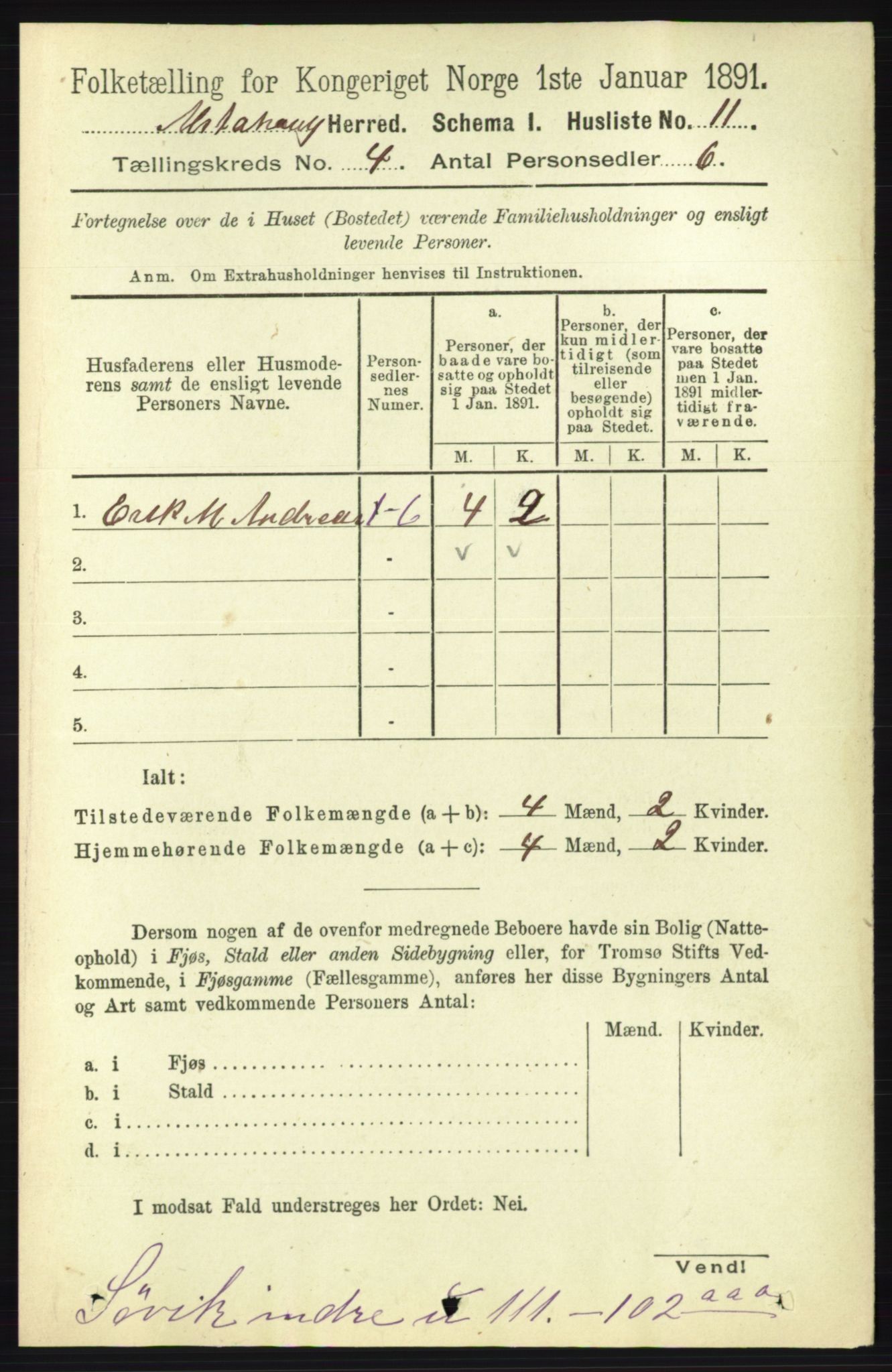 RA, 1891 census for 1820 Alstahaug, 1891, p. 1472