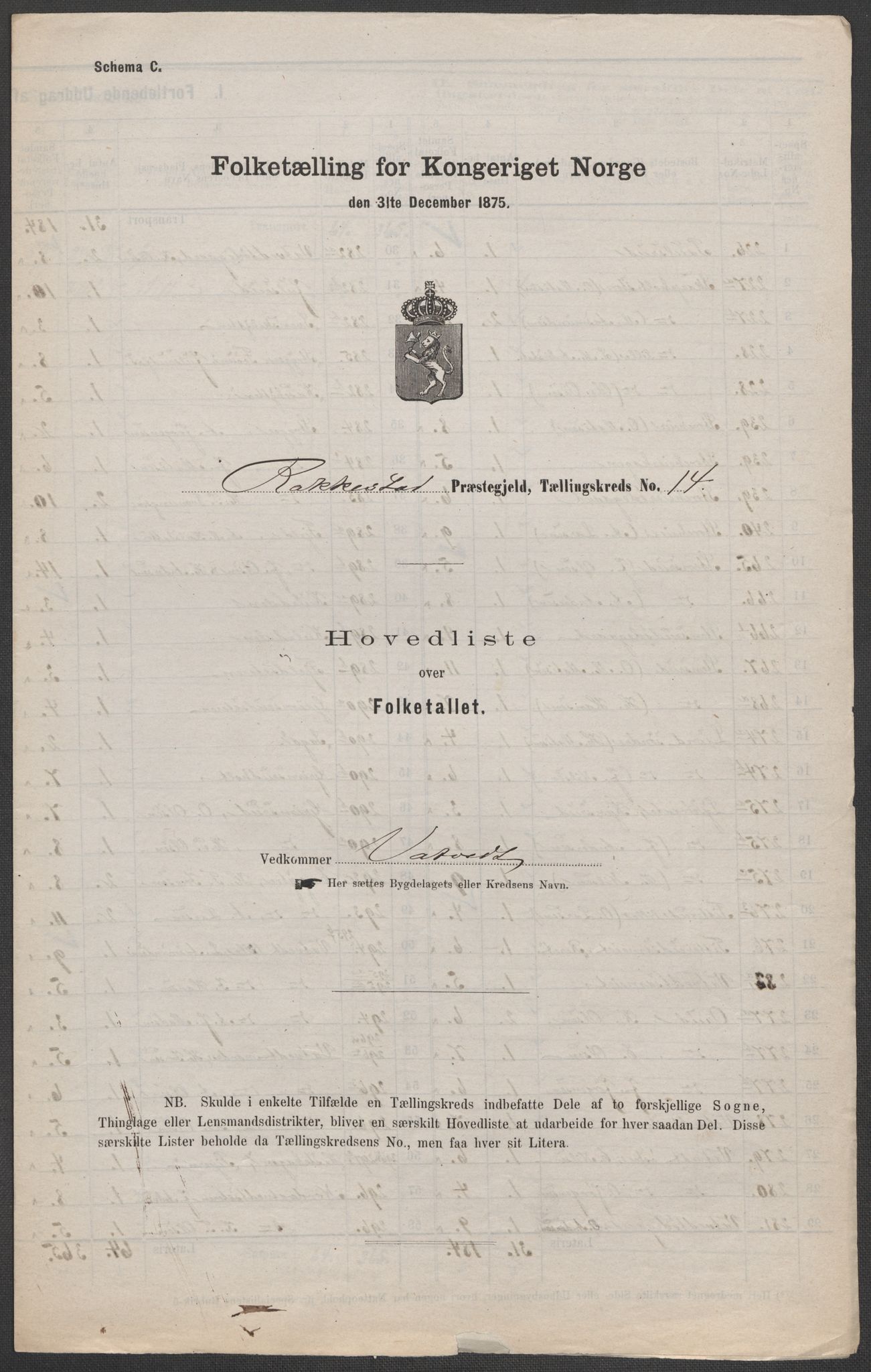 RA, 1875 census for 0128P Rakkestad, 1875, p. 52