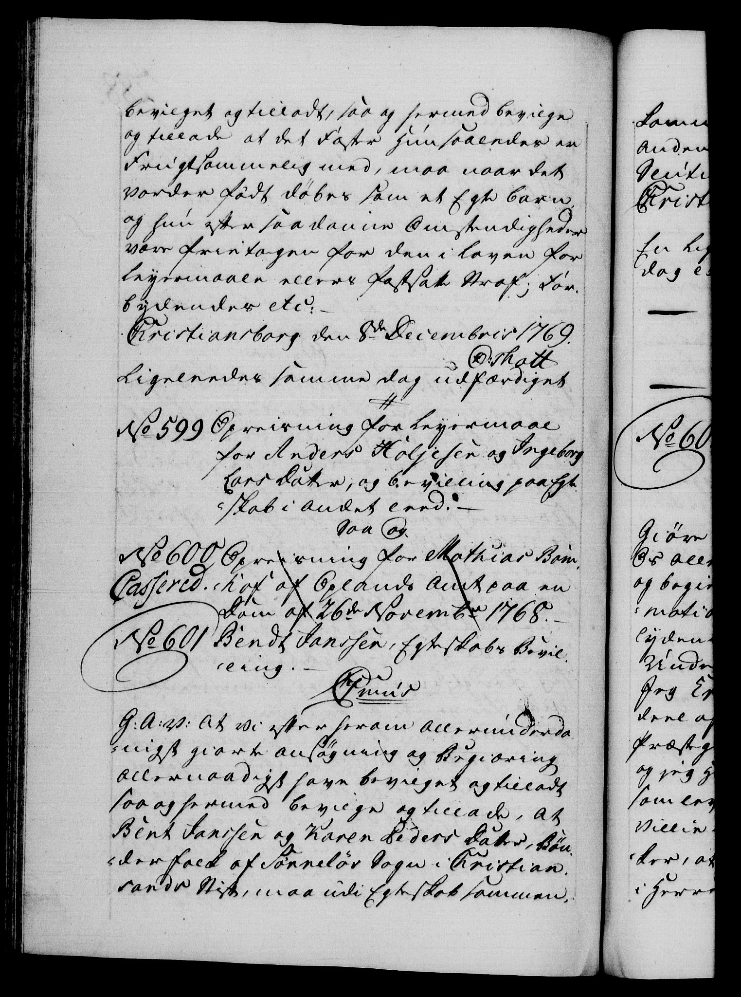 Danske Kanselli 1572-1799, AV/RA-EA-3023/F/Fc/Fca/Fcaa/L0044: Norske registre, 1769-1771, p. 288b