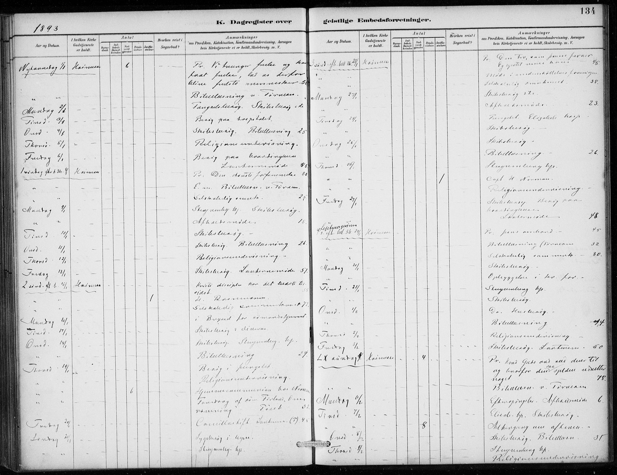 Den norske sjømannsmisjon i utlandet/Antwerpen, SAB/SAB/PA-0105/H/Ha/L0002: Parish register (official) no. A 2, 1887-1913, p. 134