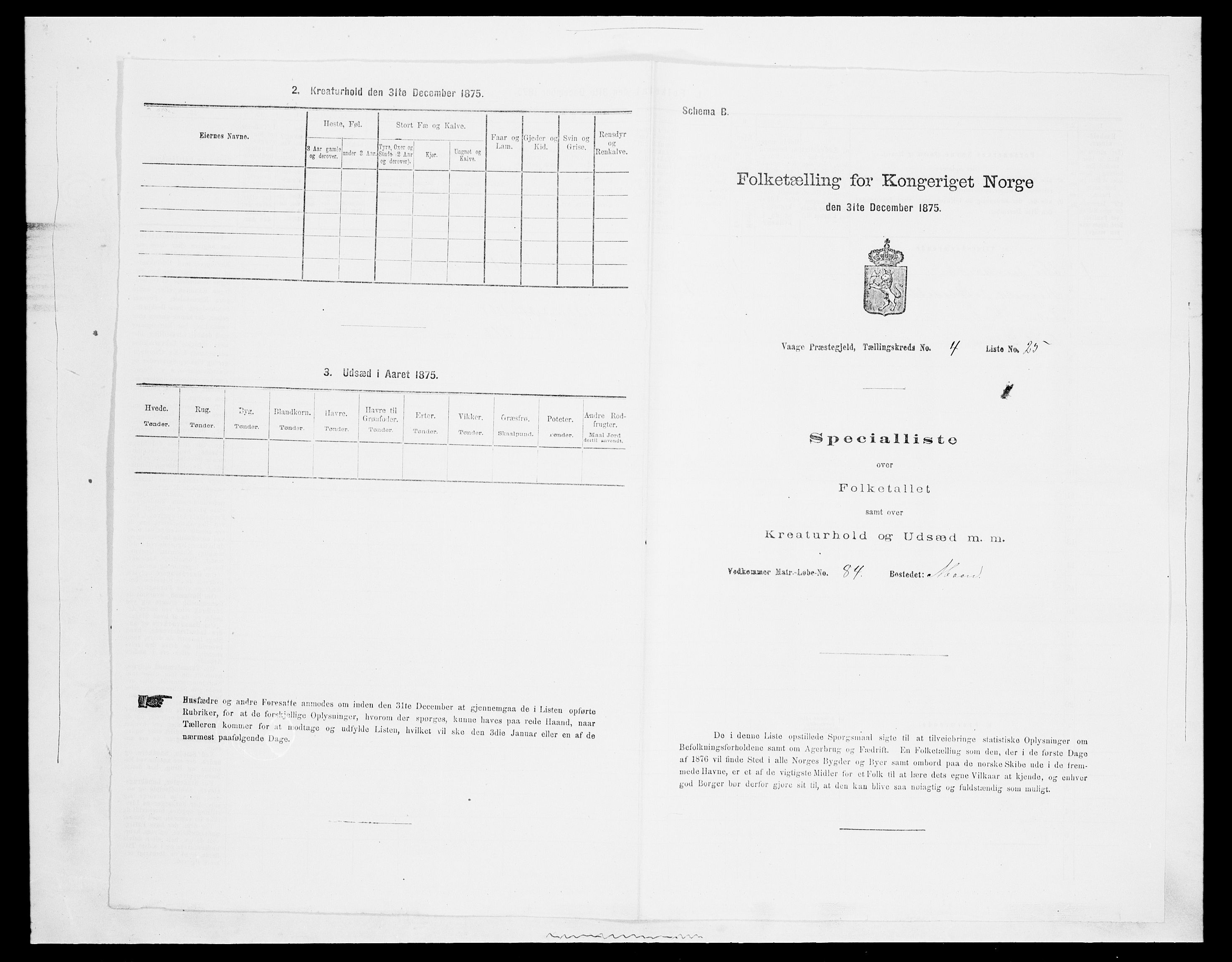 SAH, 1875 census for 0515P Vågå, 1875, p. 733