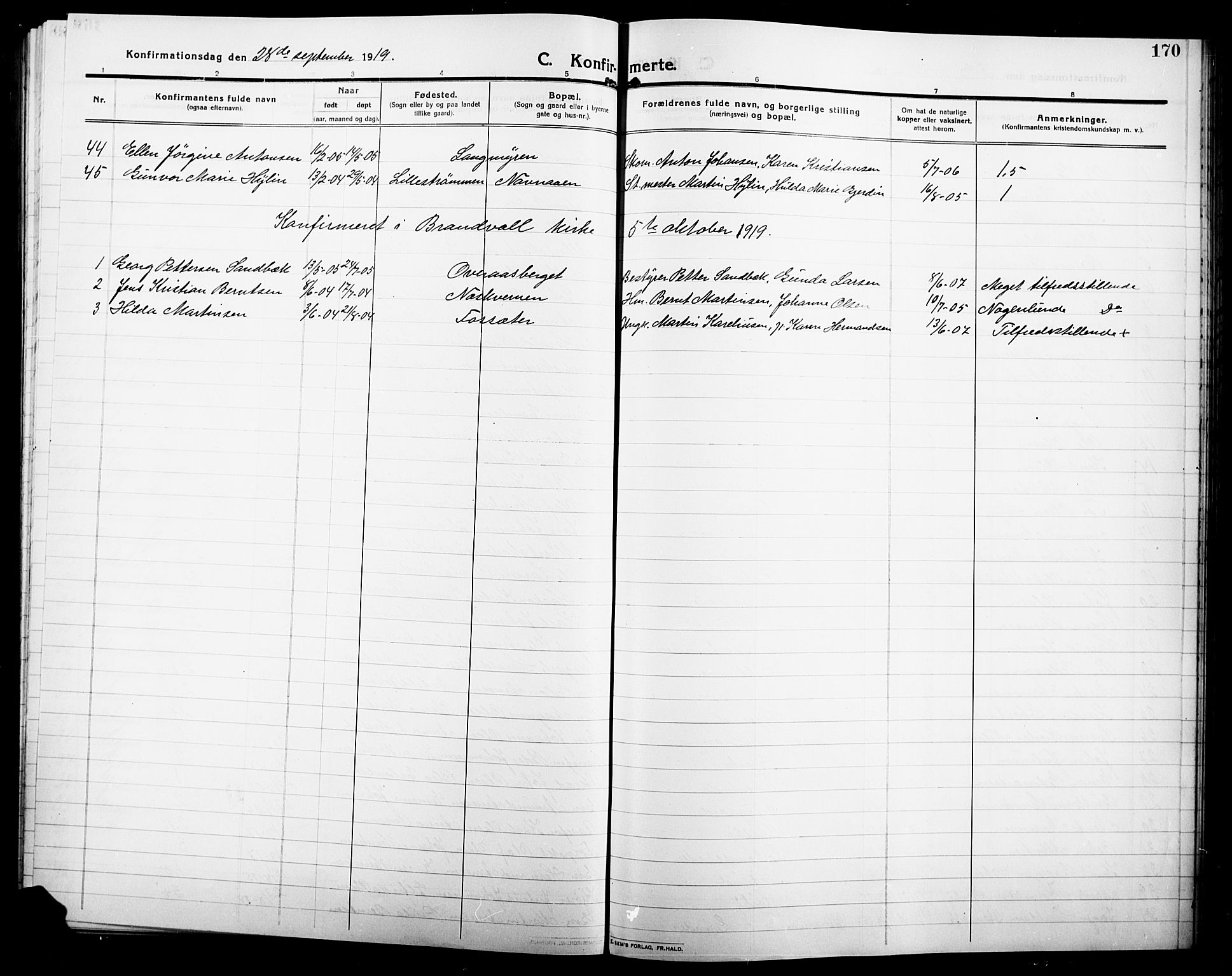 Grue prestekontor, AV/SAH-PREST-036/H/Ha/Hab/L0007: Parish register (copy) no. 7, 1910-1920, p. 170