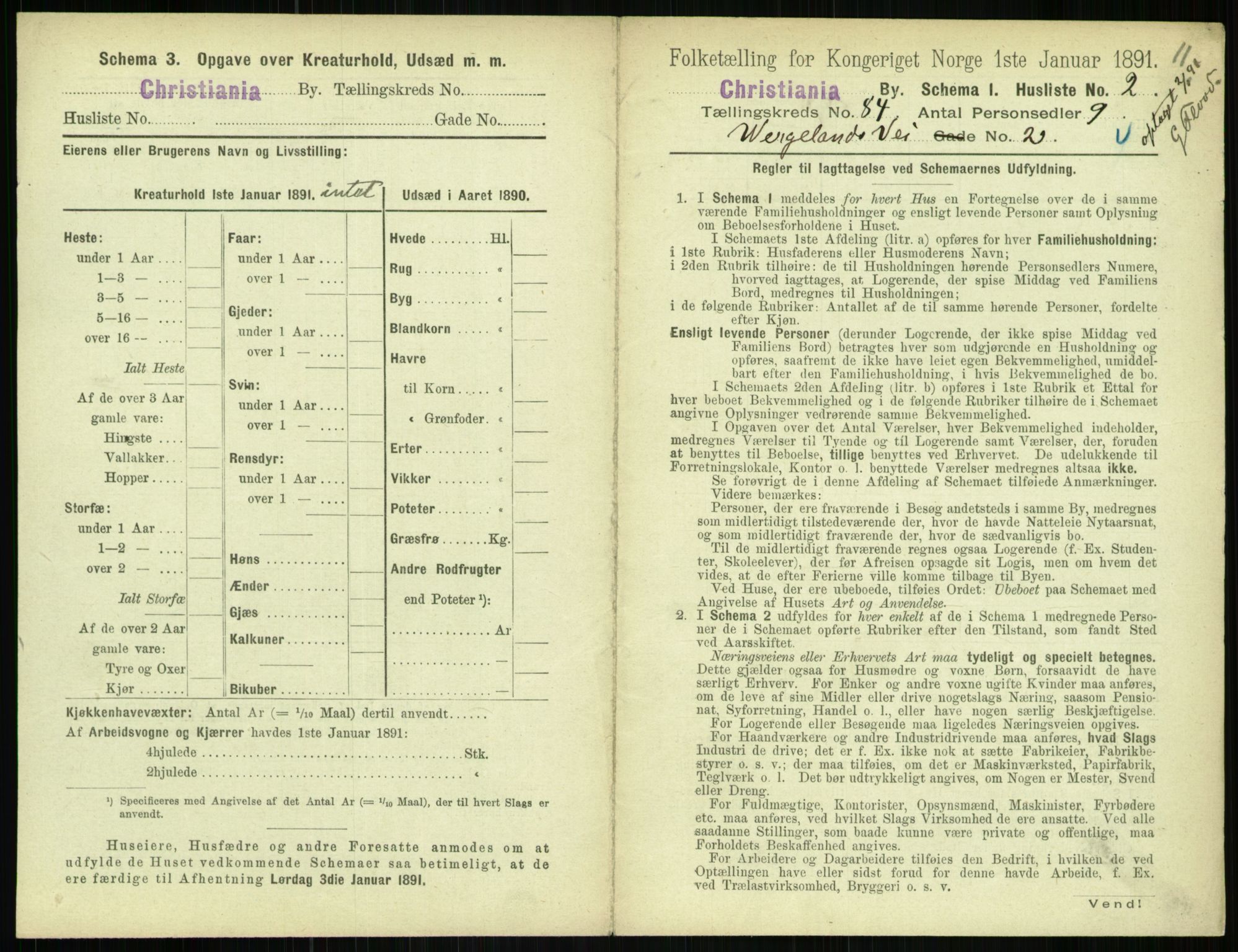 RA, 1891 census for 0301 Kristiania, 1891, p. 42443