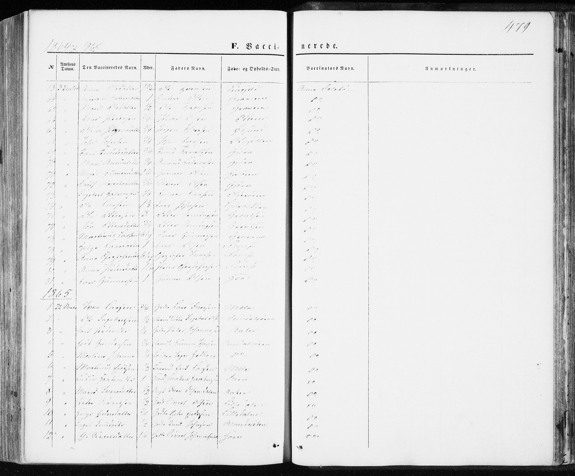 Ministerialprotokoller, klokkerbøker og fødselsregistre - Møre og Romsdal, SAT/A-1454/590/L1013: Parish register (official) no. 590A05, 1847-1877, p. 479