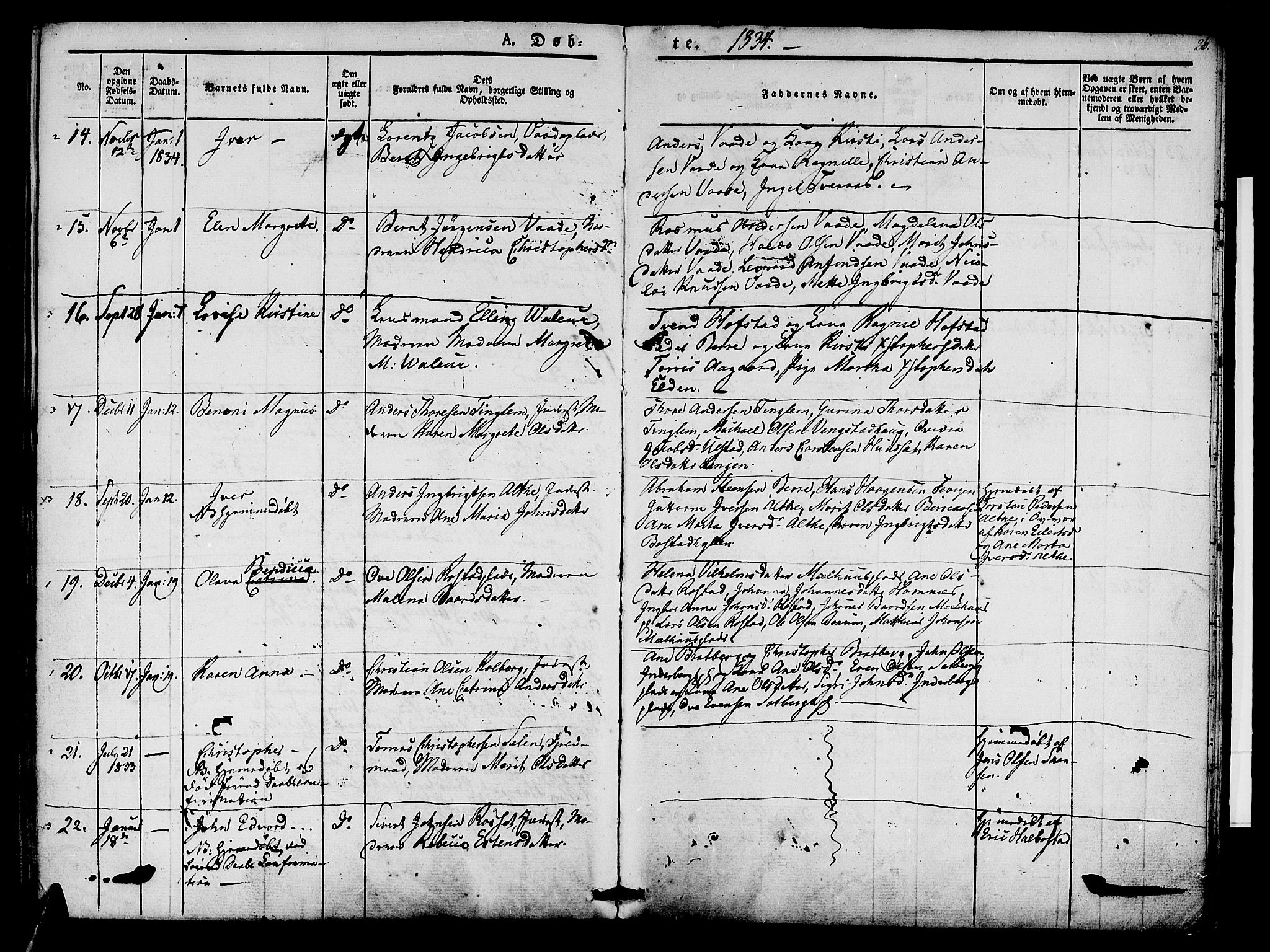 Ministerialprotokoller, klokkerbøker og fødselsregistre - Nord-Trøndelag, SAT/A-1458/741/L0391: Parish register (official) no. 741A05, 1831-1836, p. 26