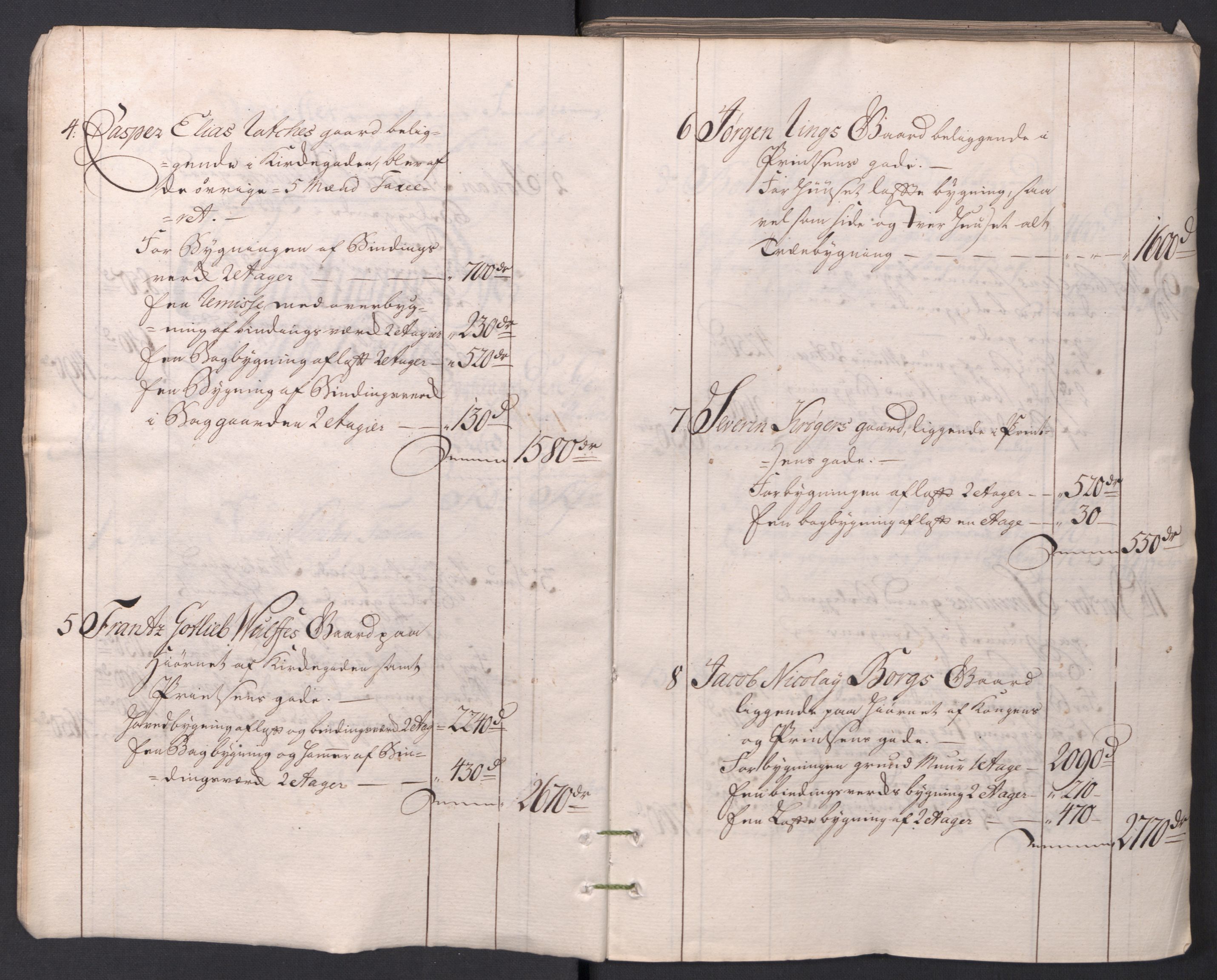 Kristiania stiftamt, AV/SAO-A-10386/I/Ia/L0001/0002: Branntakster / Christiania, 1766-1767