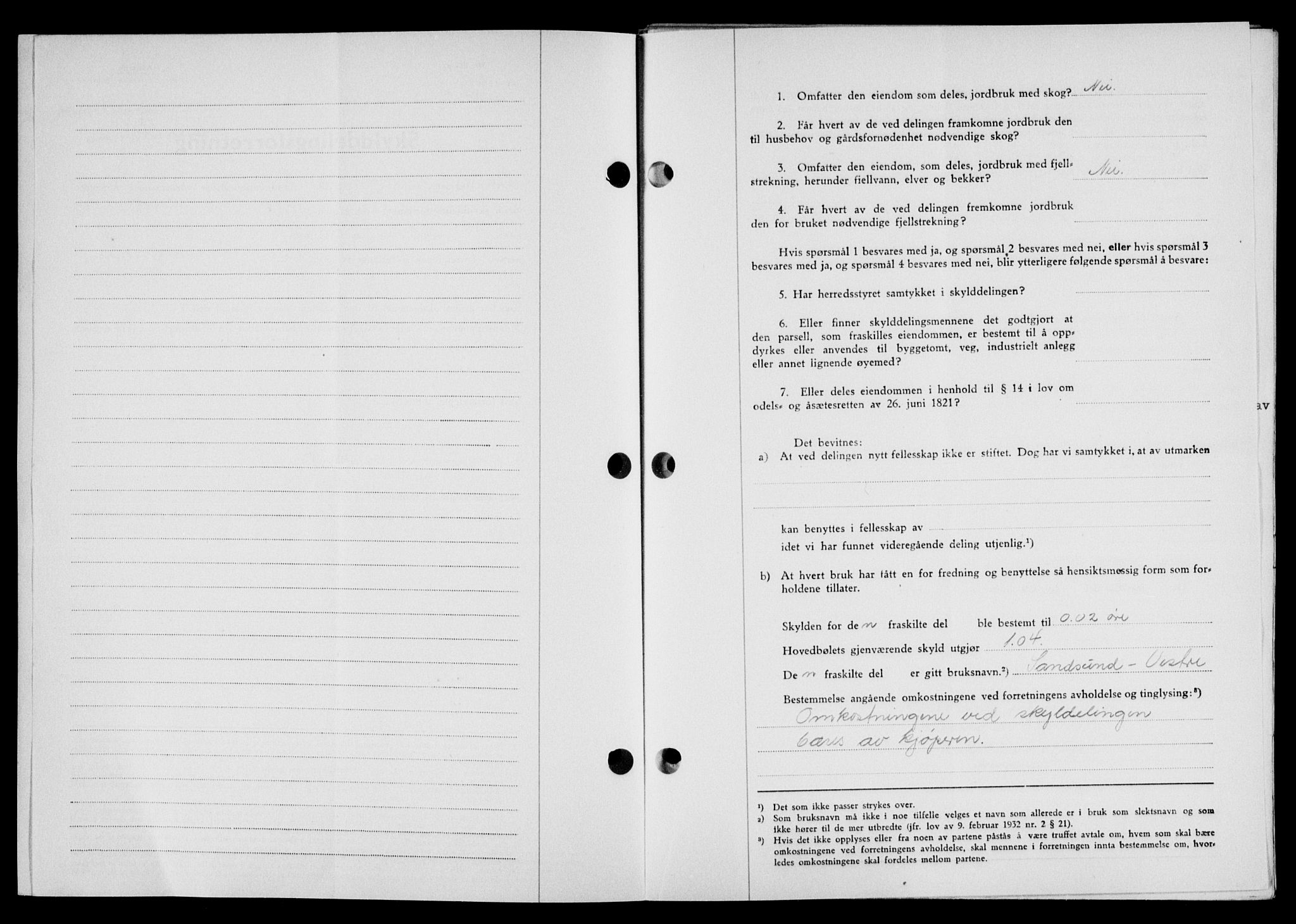Lofoten sorenskriveri, SAT/A-0017/1/2/2C/L0023a: Mortgage book no. 23a, 1950-1950, Diary no: : 1238/1950
