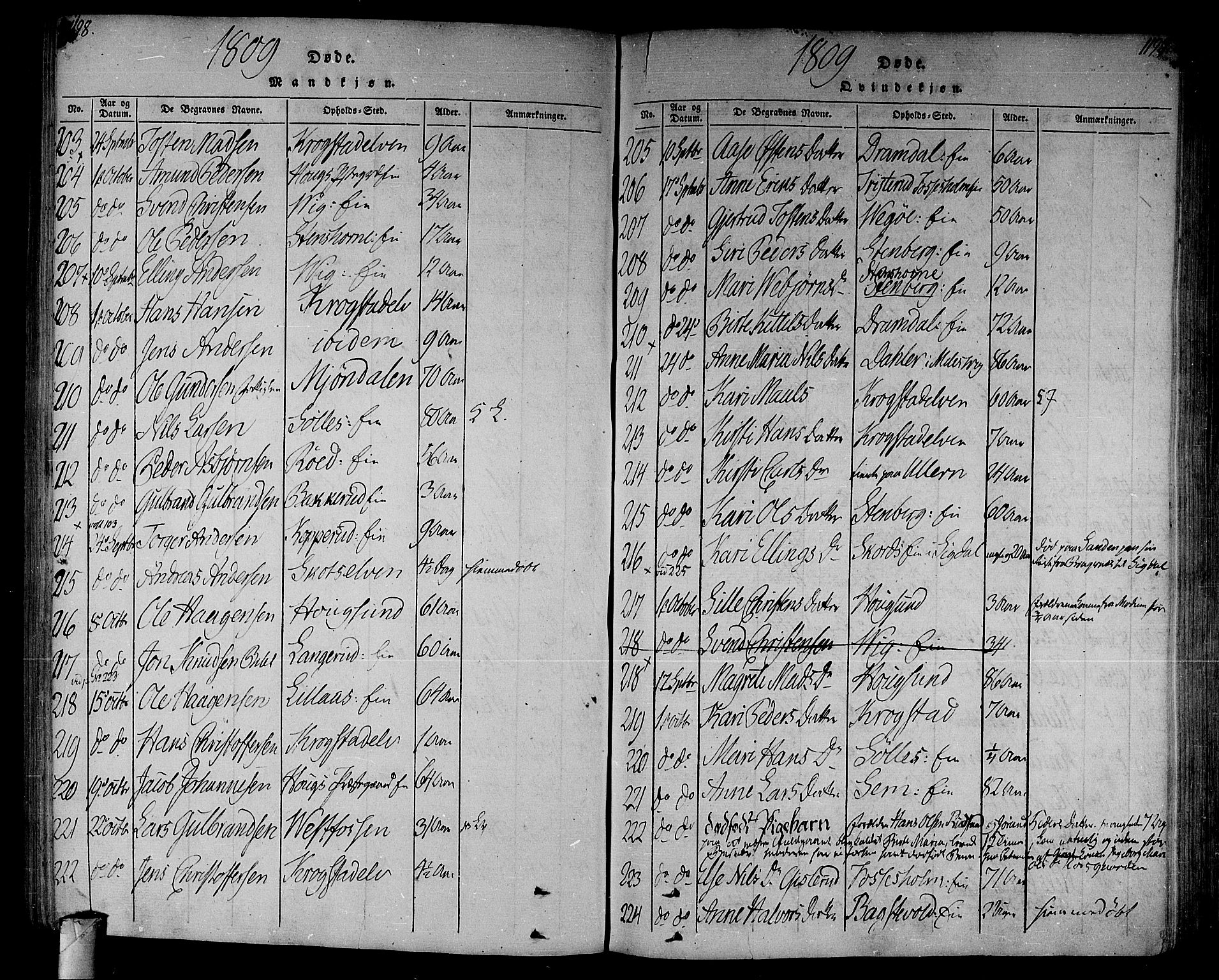 Eiker kirkebøker, AV/SAKO-A-4/F/Fa/L0010: Parish register (official) no. I 10, 1806-1815, p. 1198-1199