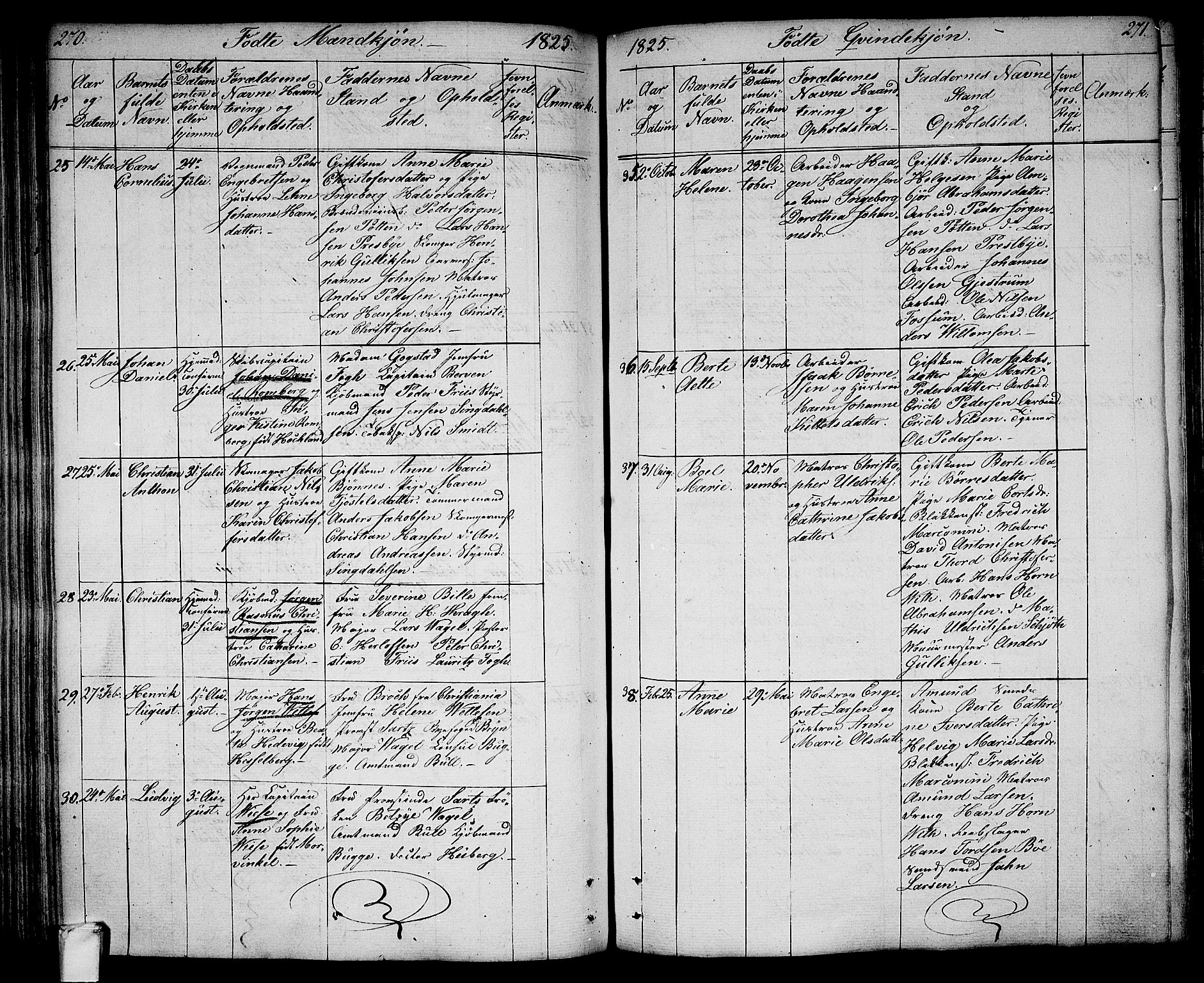 Larvik kirkebøker, AV/SAKO-A-352/G/Ga/L0002: Parish register (copy) no. I 2, 1807-1830, p. 270-271