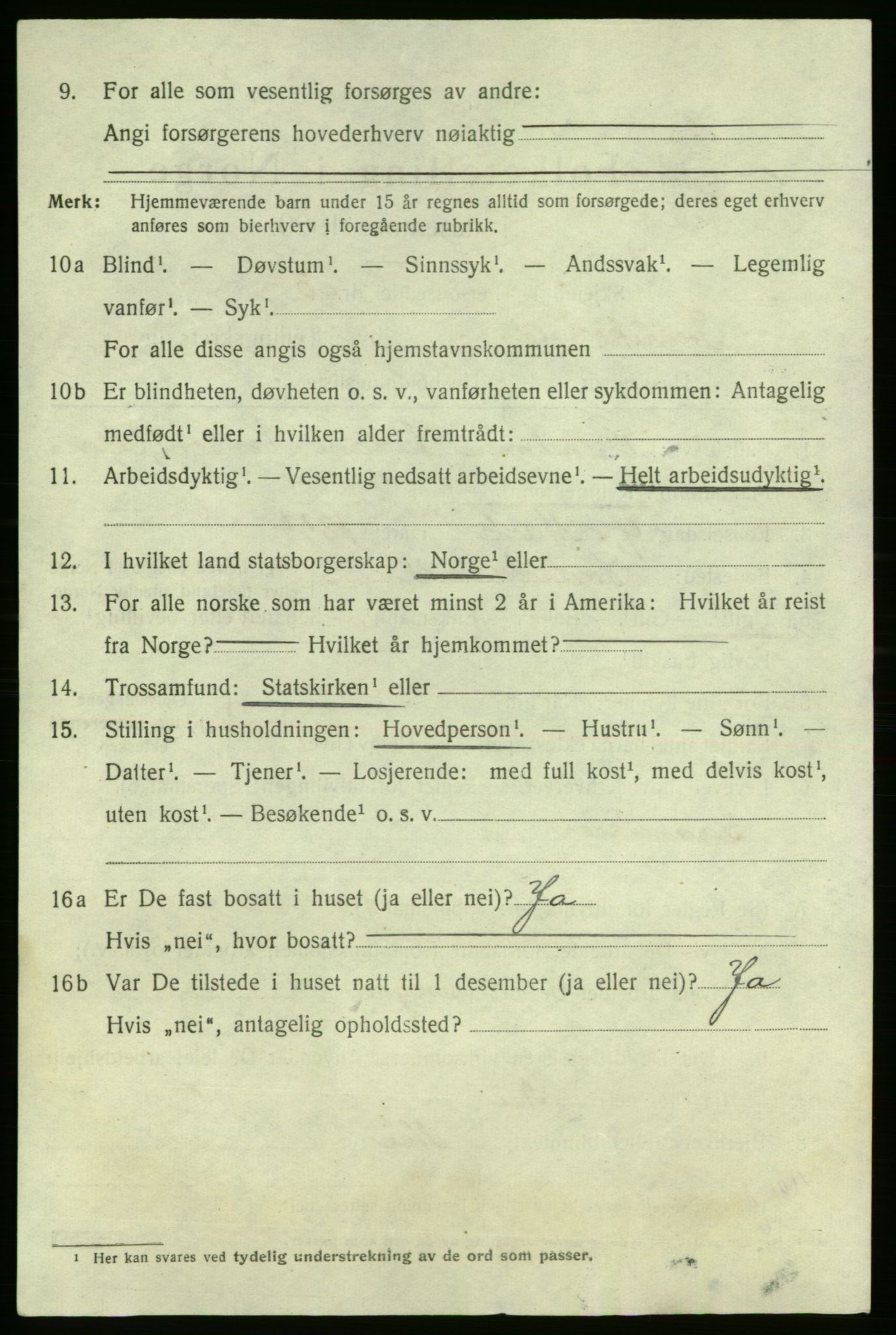 SAO, 1920 census for Fredrikshald, 1920, p. 18718