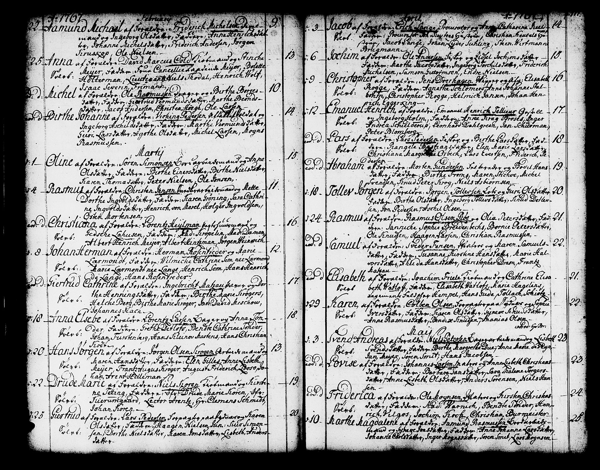 Domkirken sokneprestembete, SAB/A-74801/H/Haa/L0003: Parish register (official) no. A 3, 1758-1789, p. 110-111