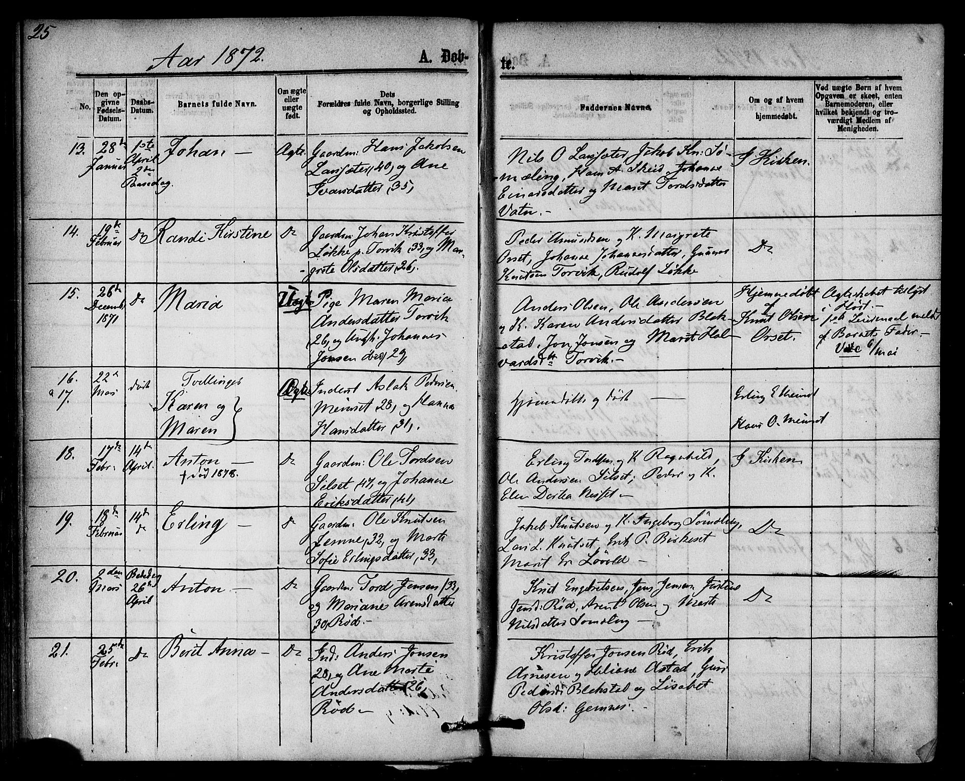 Ministerialprotokoller, klokkerbøker og fødselsregistre - Møre og Romsdal, AV/SAT-A-1454/584/L0966: Parish register (official) no. 584A06, 1869-1878, p. 25