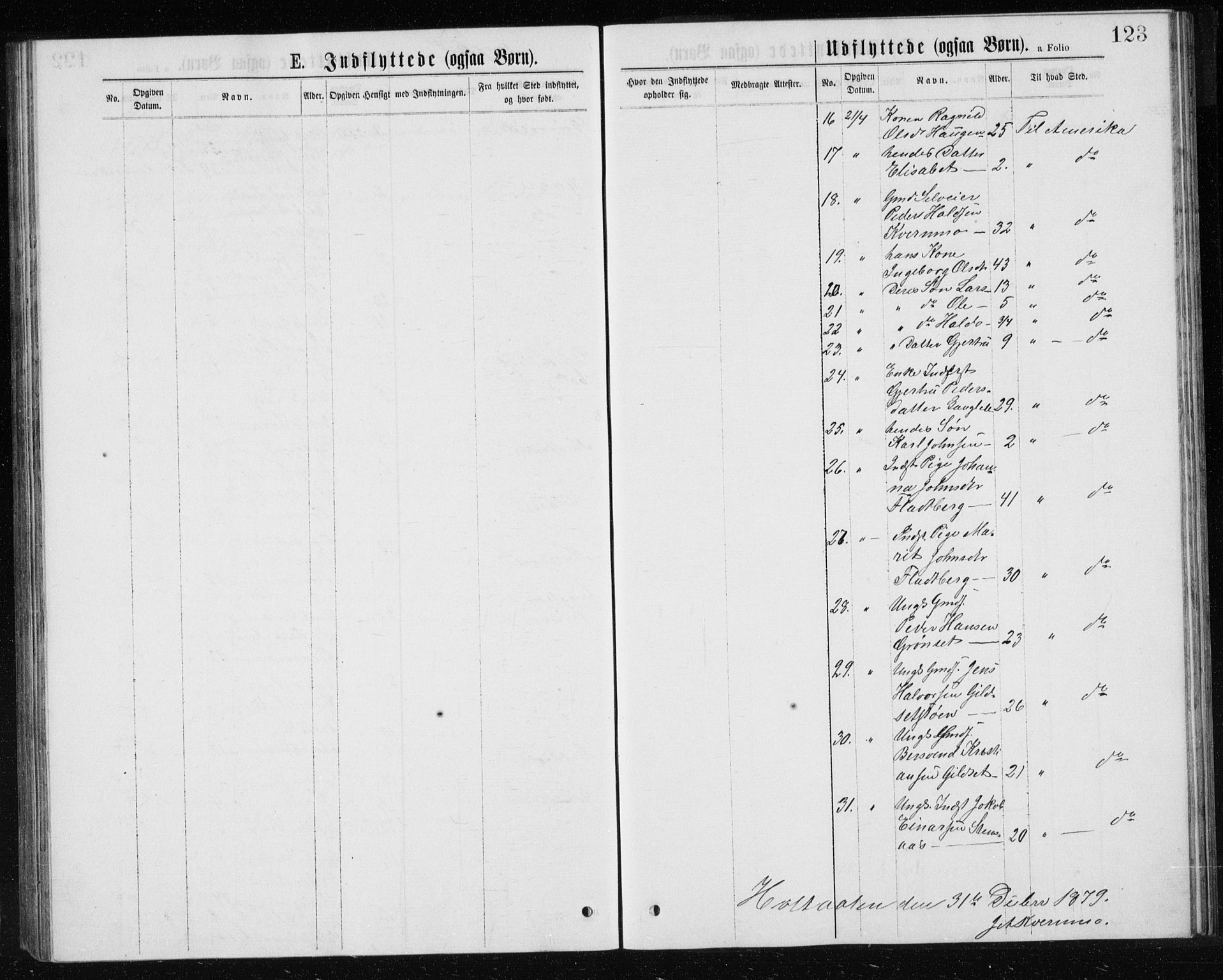 Ministerialprotokoller, klokkerbøker og fødselsregistre - Sør-Trøndelag, SAT/A-1456/685/L0977: Parish register (copy) no. 685C02, 1879-1890, p. 123