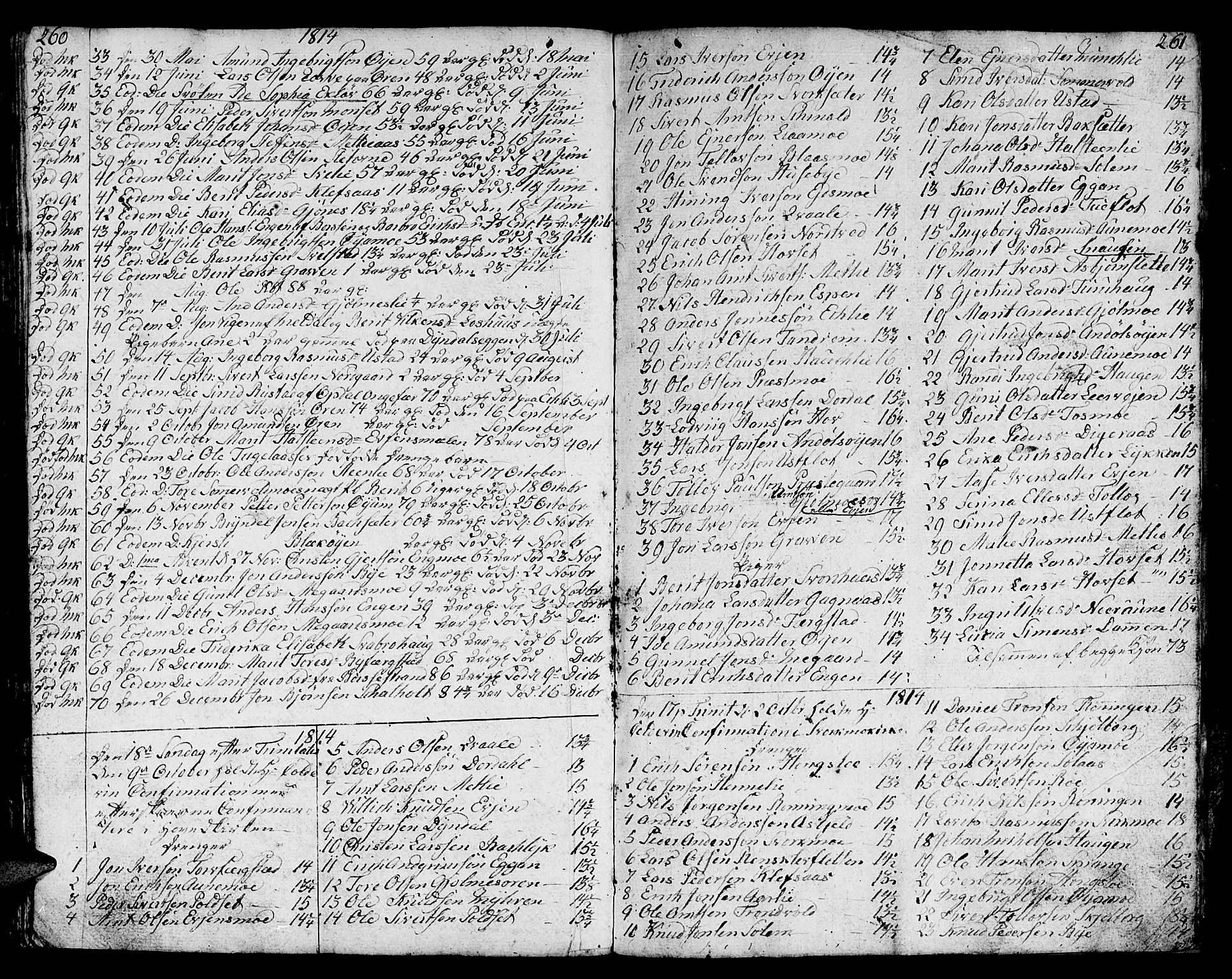Ministerialprotokoller, klokkerbøker og fødselsregistre - Sør-Trøndelag, SAT/A-1456/668/L0815: Parish register (copy) no. 668C04, 1791-1815, p. 260-261