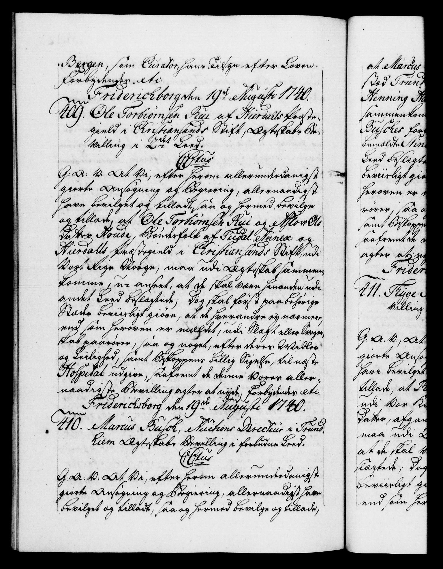 Danske Kanselli 1572-1799, AV/RA-EA-3023/F/Fc/Fca/Fcaa/L0031: Norske registre, 1739-1740, p. 592b