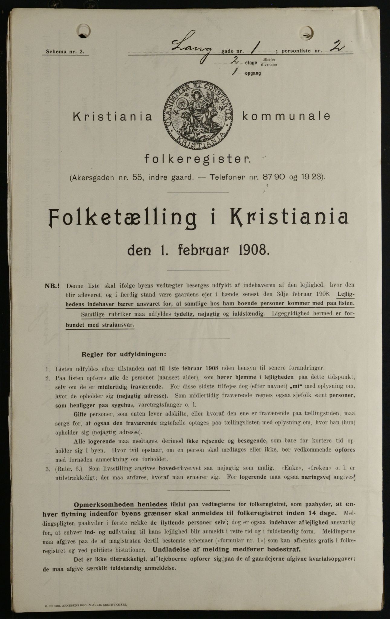 OBA, Municipal Census 1908 for Kristiania, 1908, p. 50624