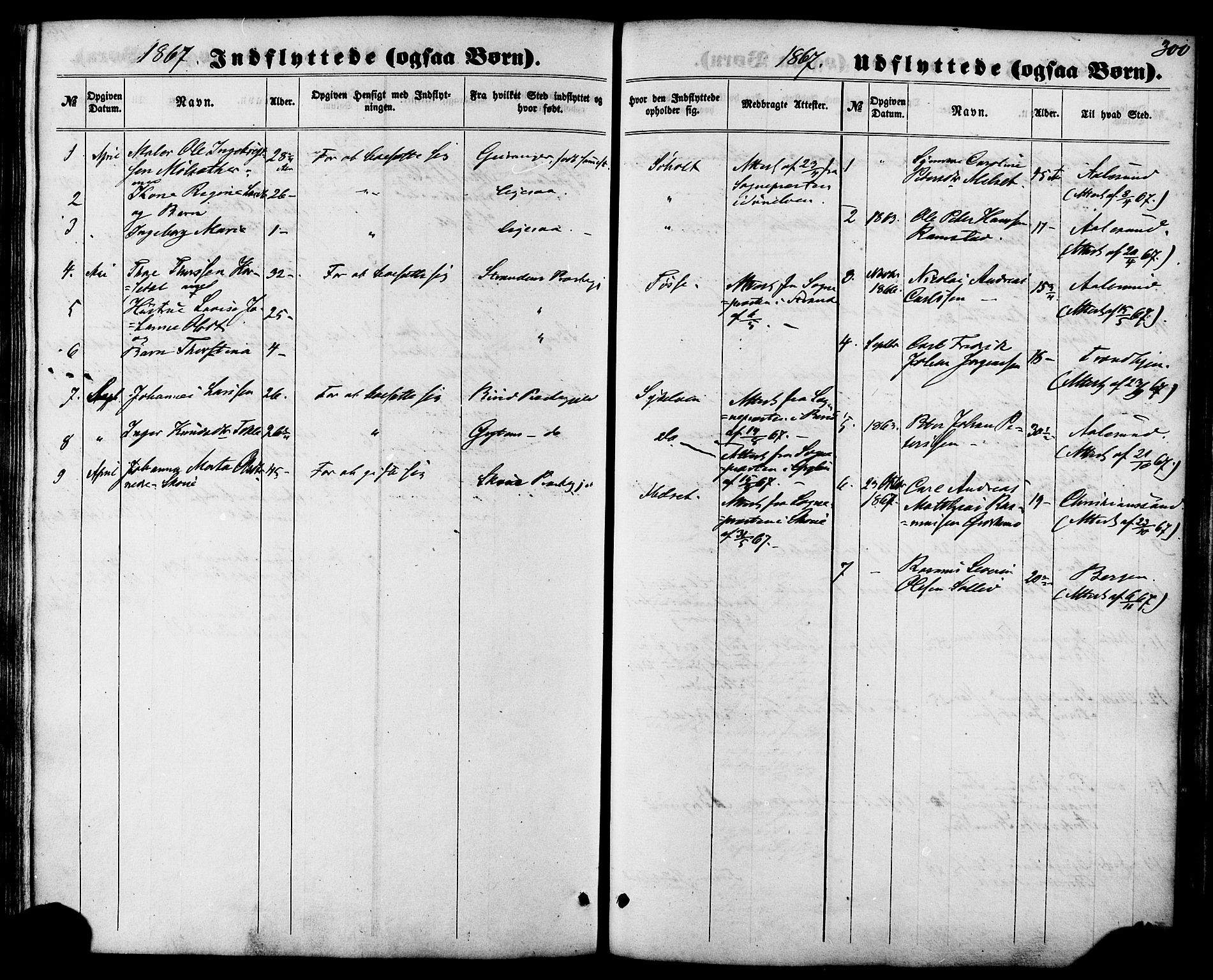 Ministerialprotokoller, klokkerbøker og fødselsregistre - Møre og Romsdal, SAT/A-1454/522/L0314: Parish register (official) no. 522A09, 1863-1877, p. 300