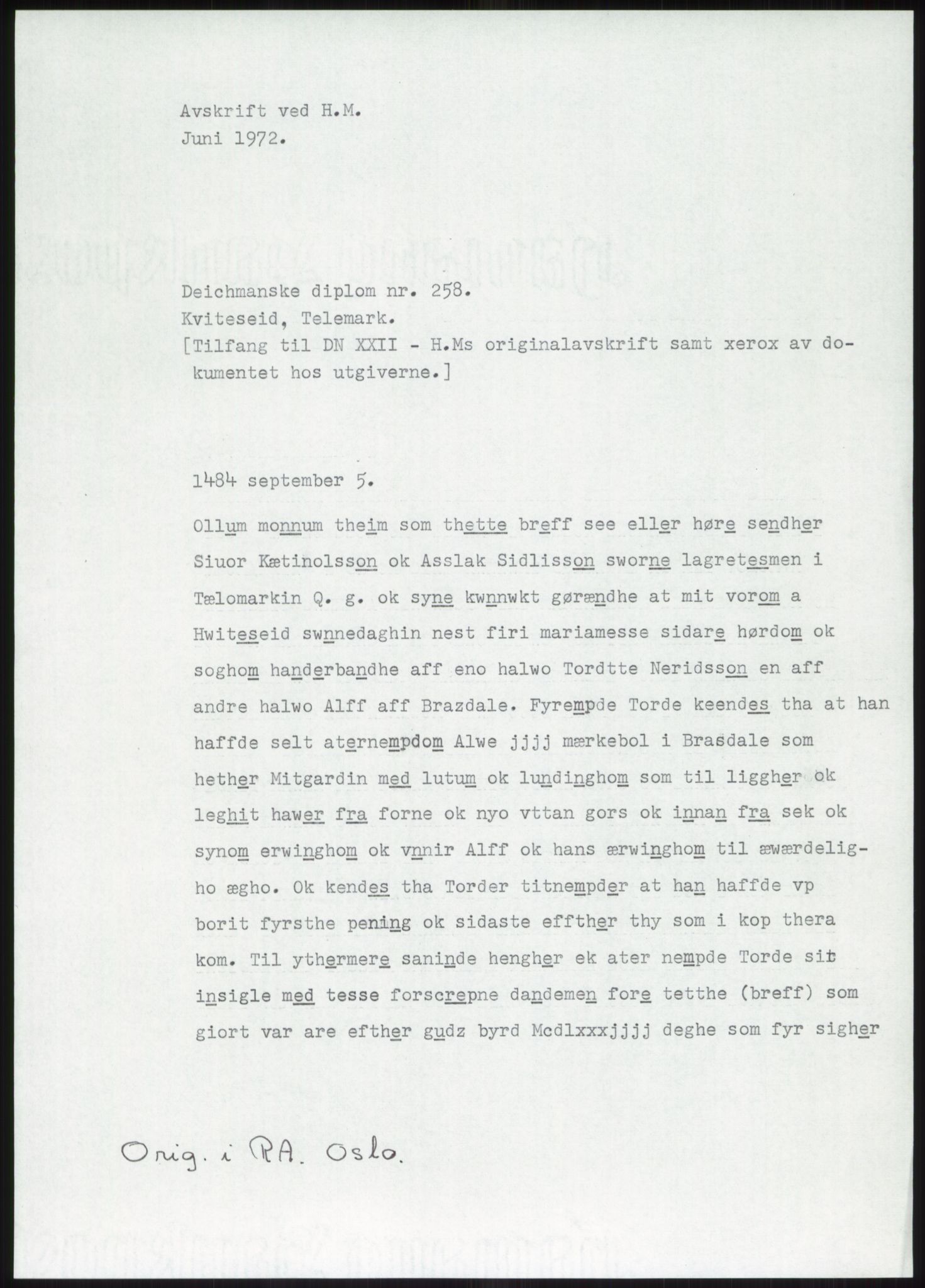 Samlinger til kildeutgivelse, Diplomavskriftsamlingen, RA/EA-4053/H/Ha, p. 1618