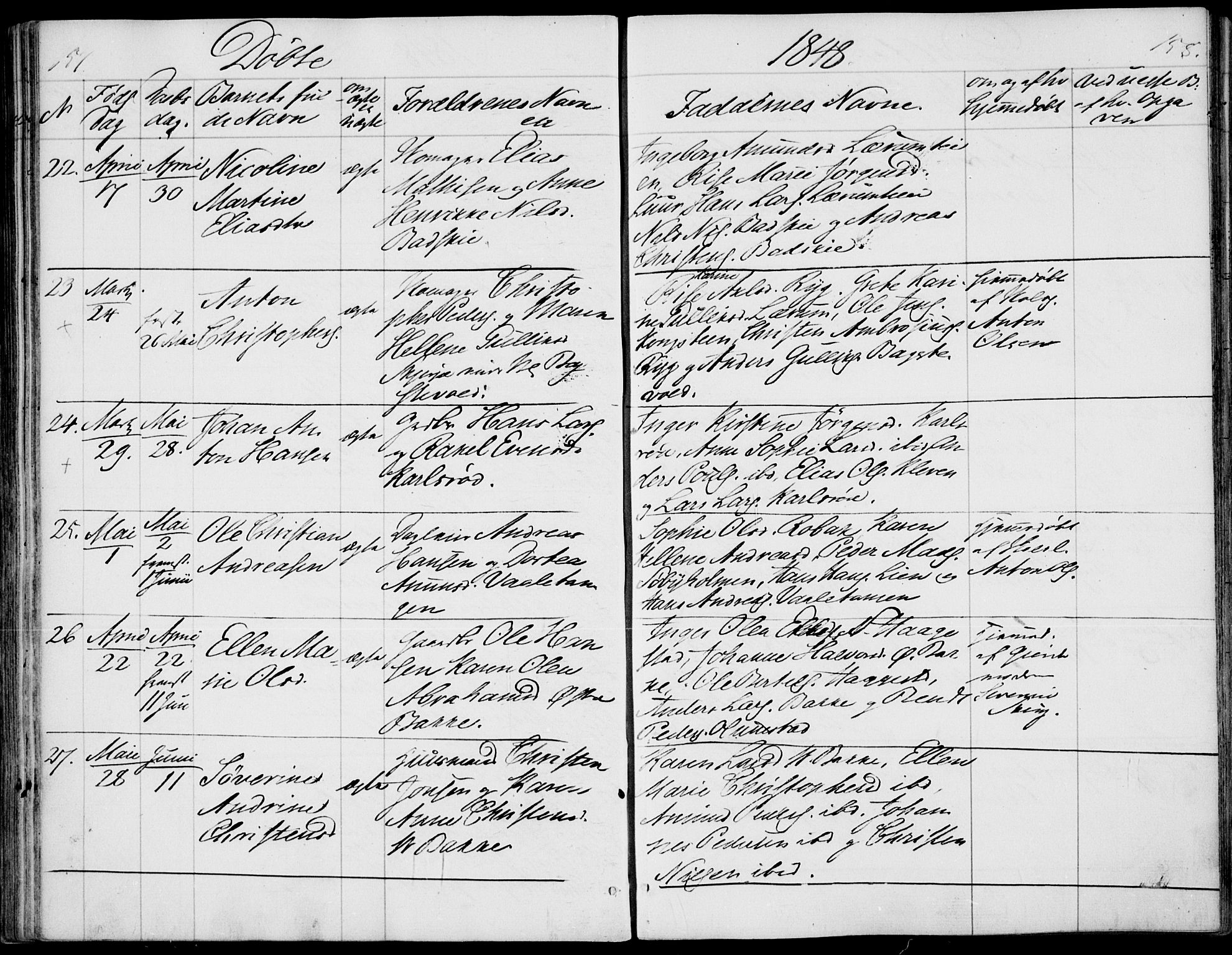 Våle kirkebøker, SAKO/A-334/F/Fa/L0009a: Parish register (official) no. I 9A, 1839-1860, p. 157-158
