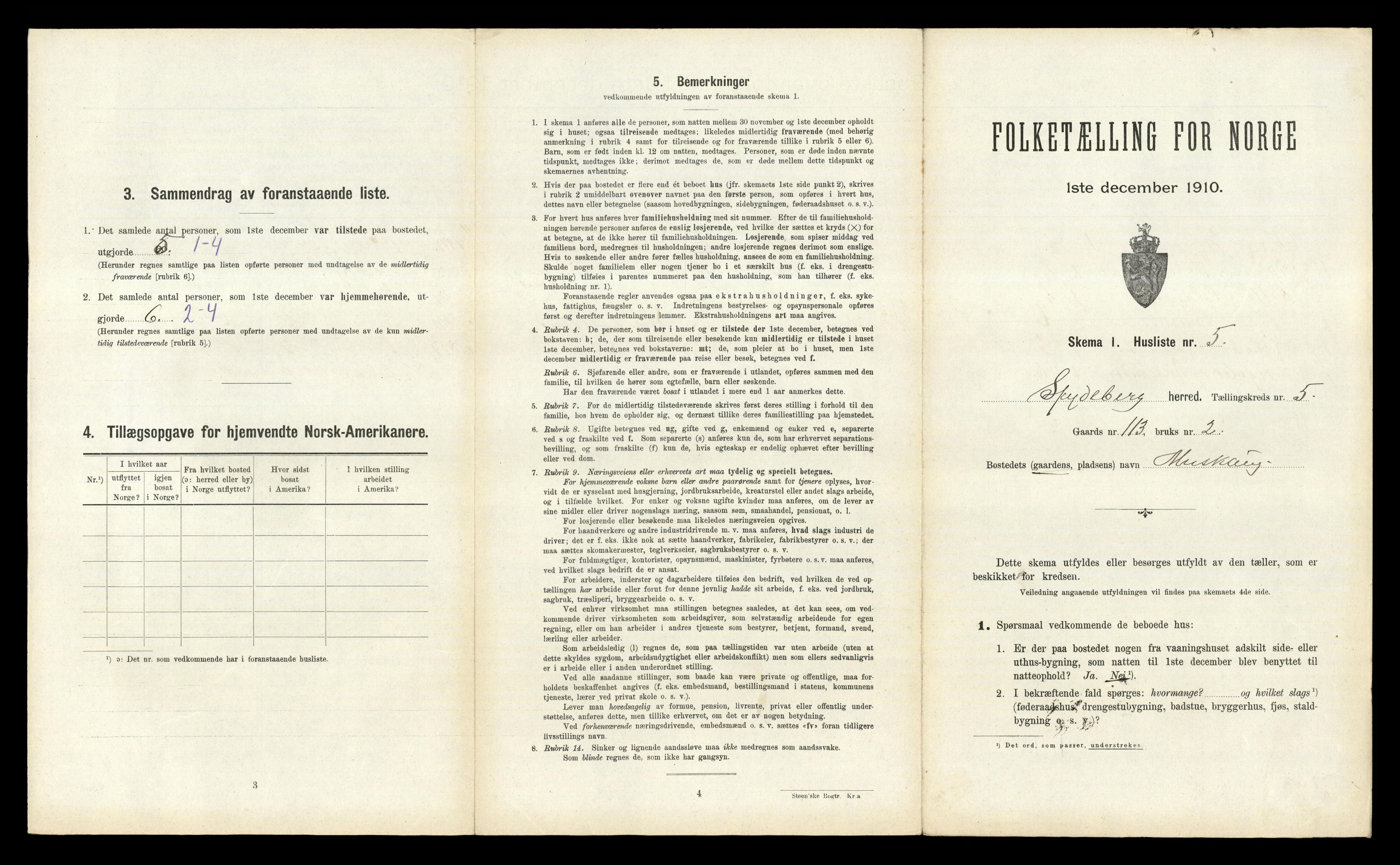 RA, 1910 census for Spydeberg, 1910, p. 577