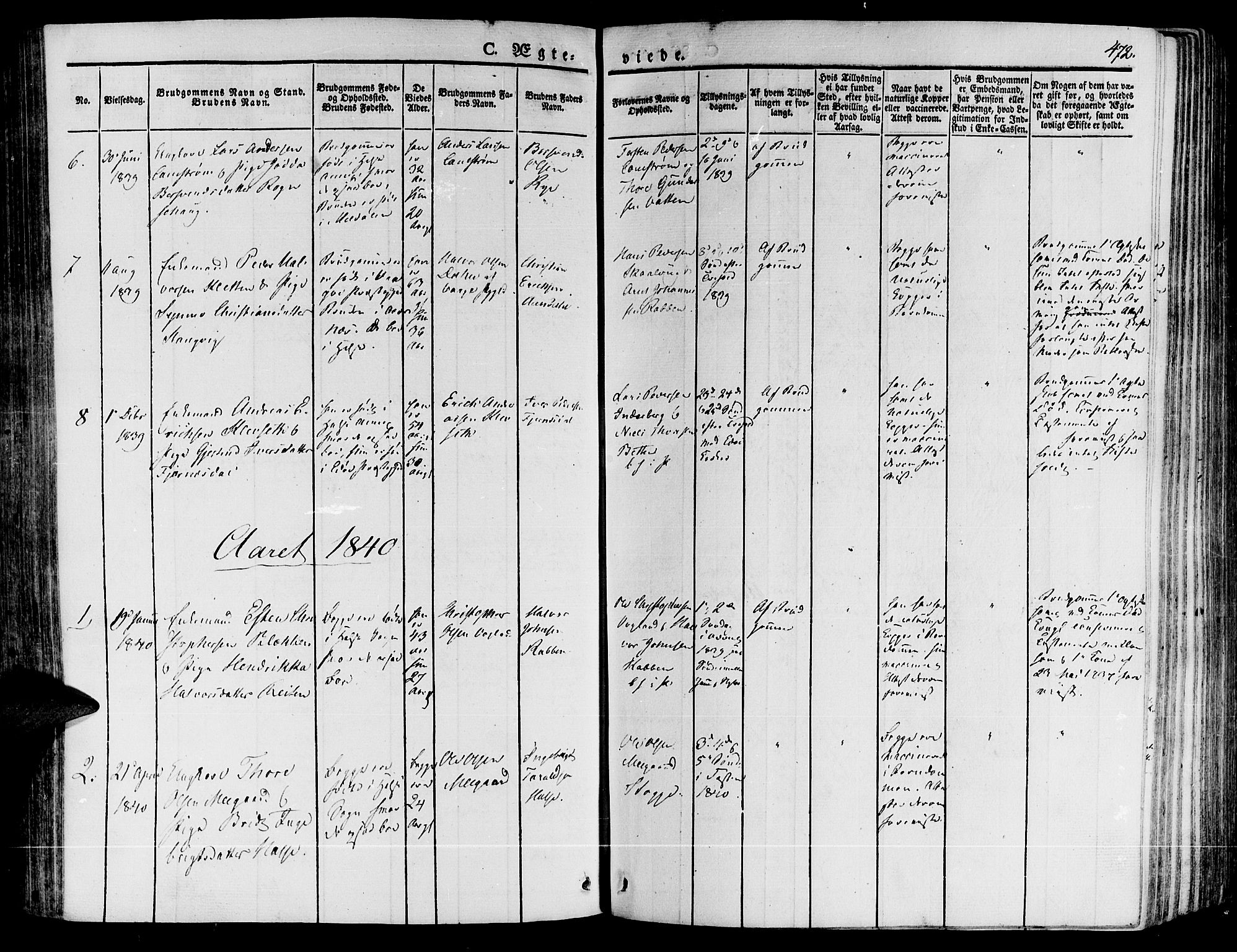 Ministerialprotokoller, klokkerbøker og fødselsregistre - Møre og Romsdal, AV/SAT-A-1454/592/L1025: Parish register (official) no. 592A03 /2, 1831-1849, p. 472