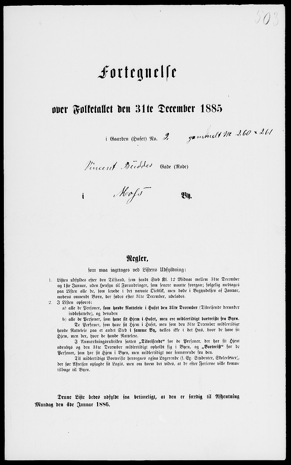 RA, 1885 census for 0104 Moss, 1885, p. 1115